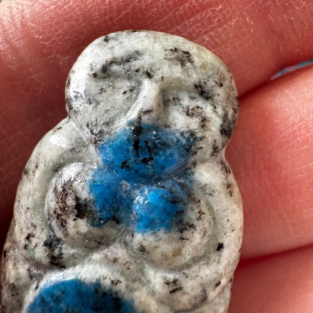 K2 Azurite in Granite Goddess Carving from Artifactual