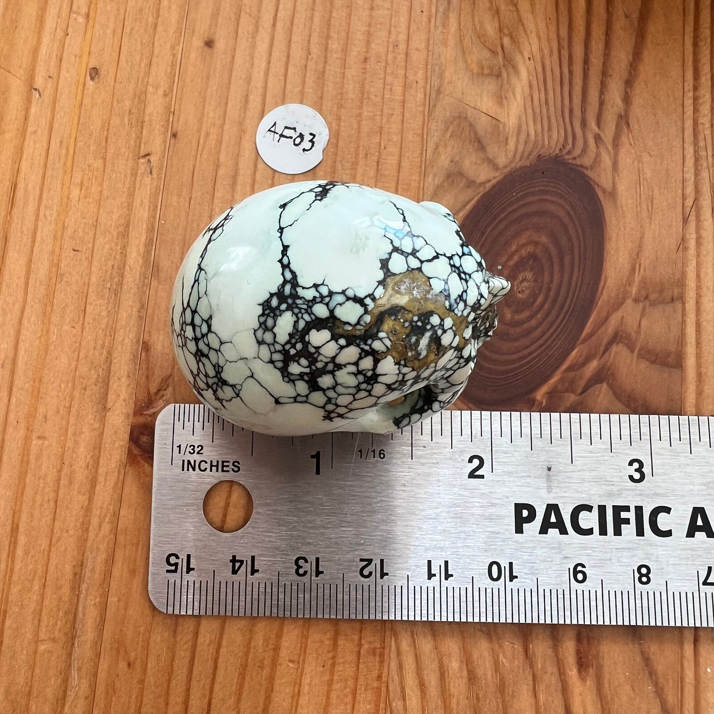 Amazingly Detailed Hand Carved Artifactual Newlander Chalcosiderite Skull
