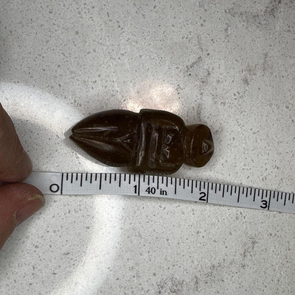 Honey Amber Goddess Carving - Translucent Artifactual Find