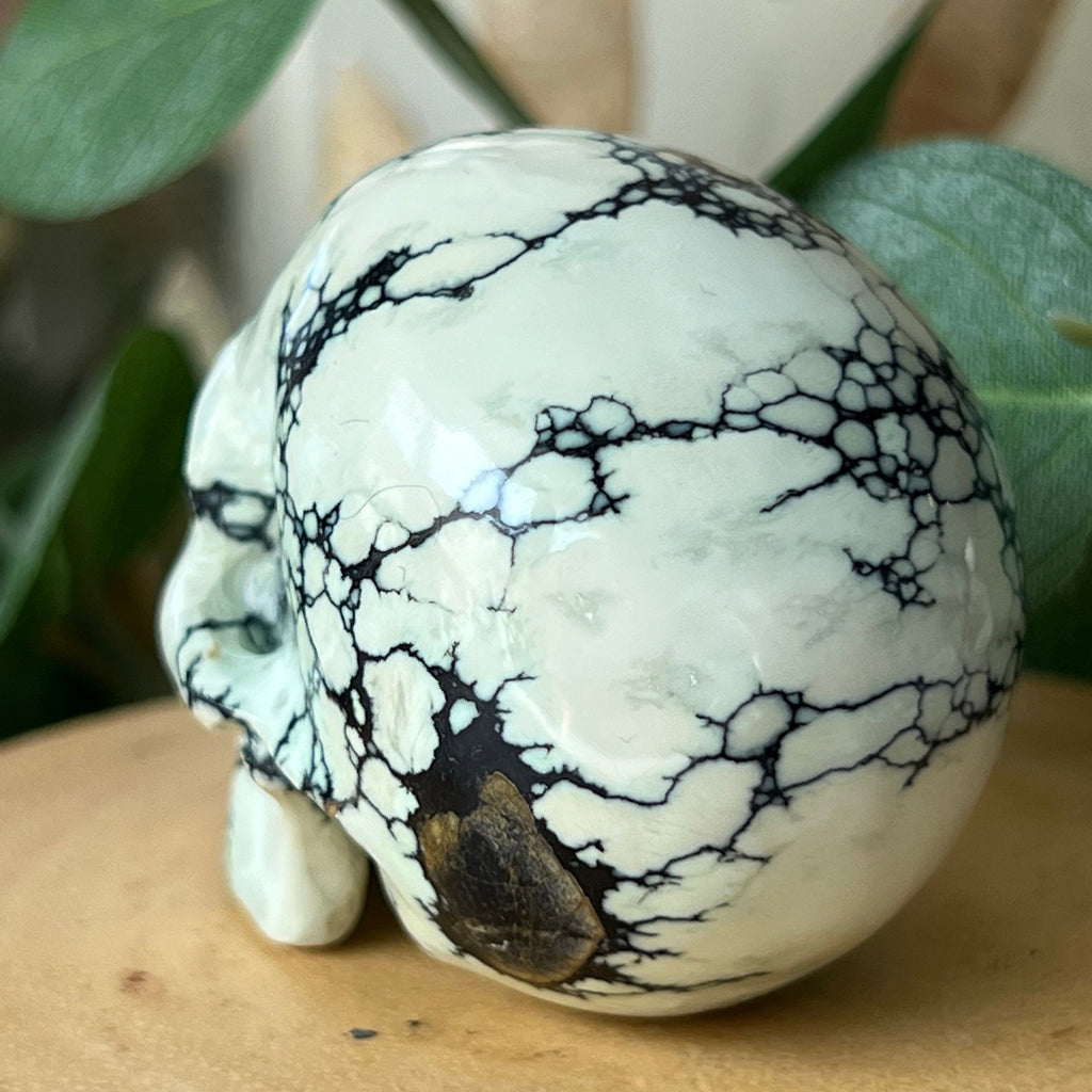 Amazingly Detailed Hand Carved Artifactual Newlander Chalcosiderite Skull