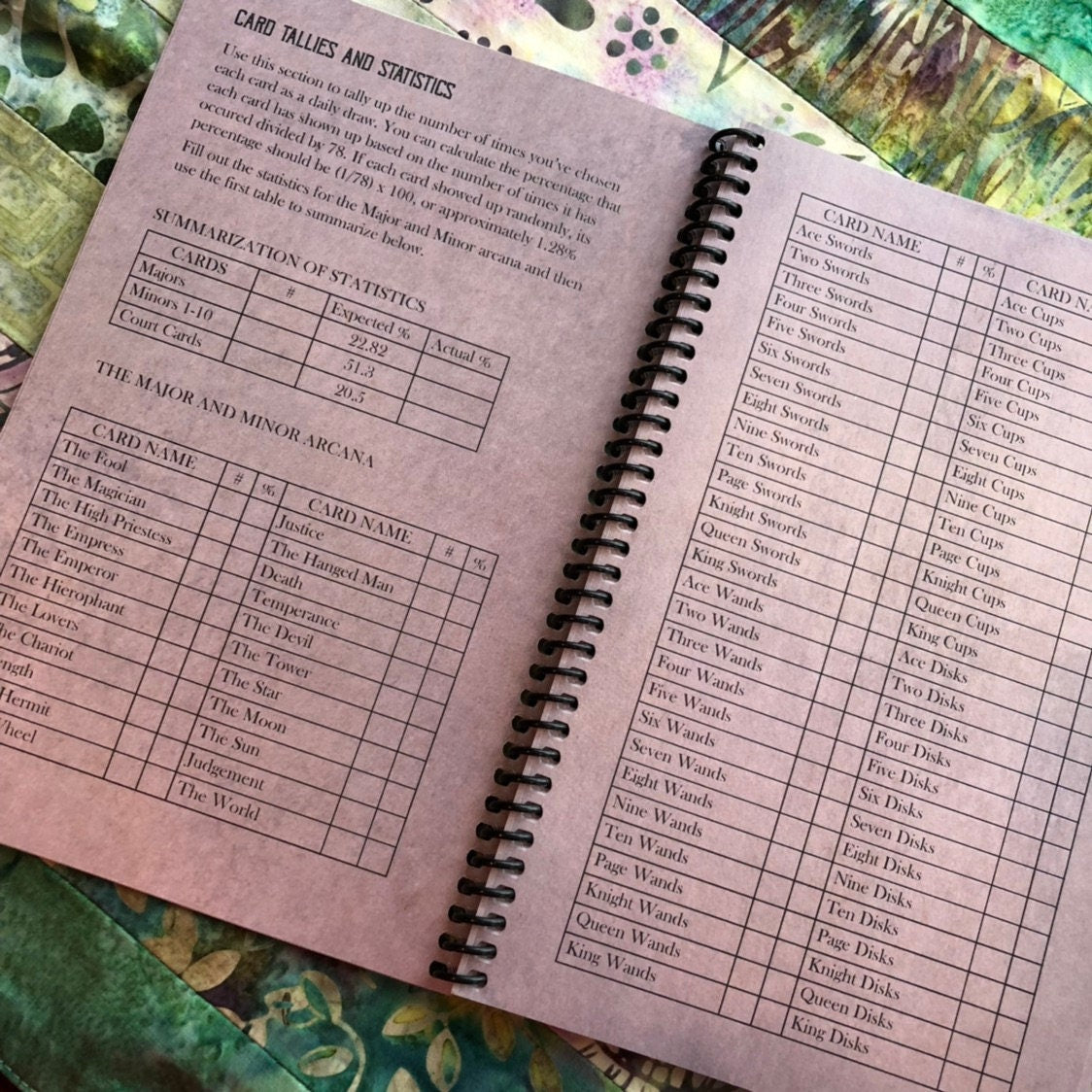 Tarot Journal: Daily Card Tracking Workbook