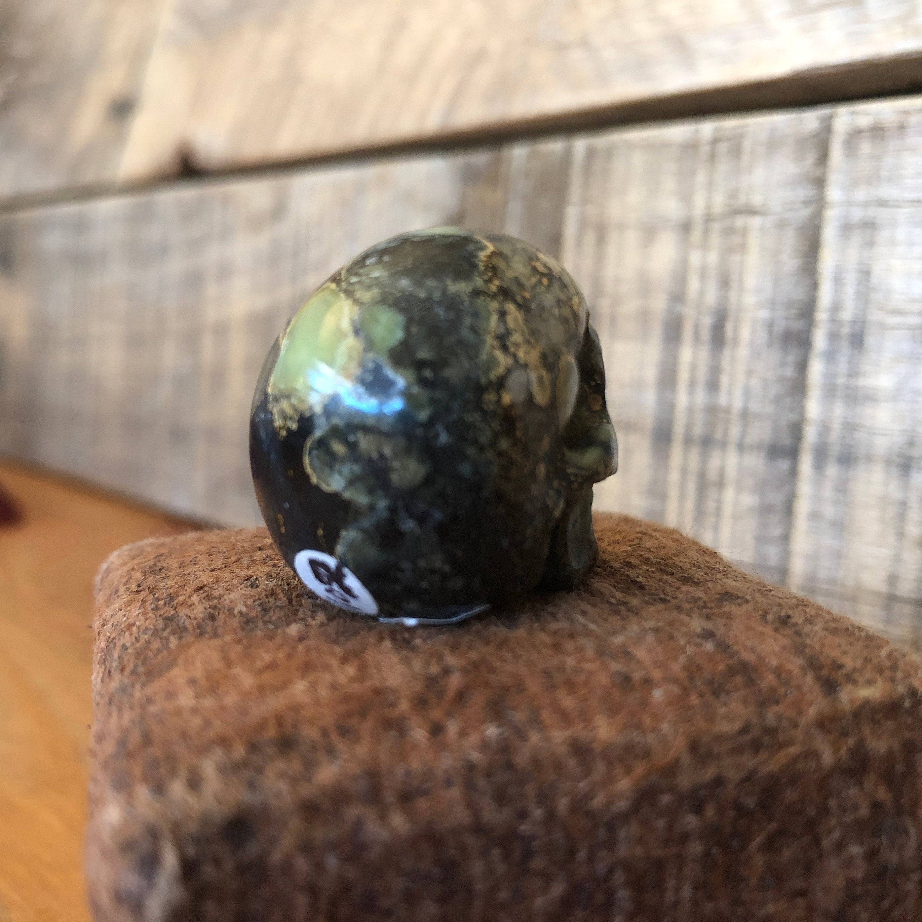 Peacock Variscite Skull