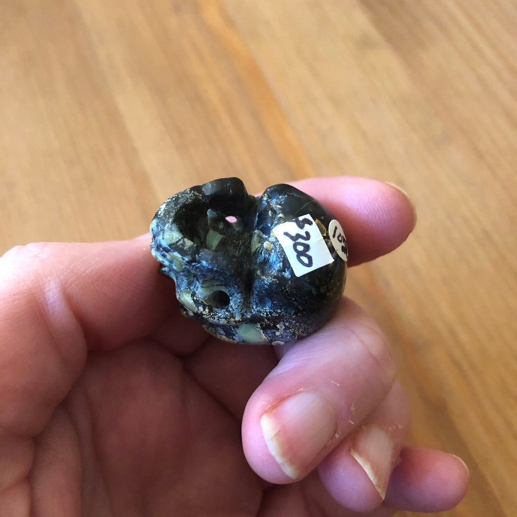 Peacock Variscite Skull