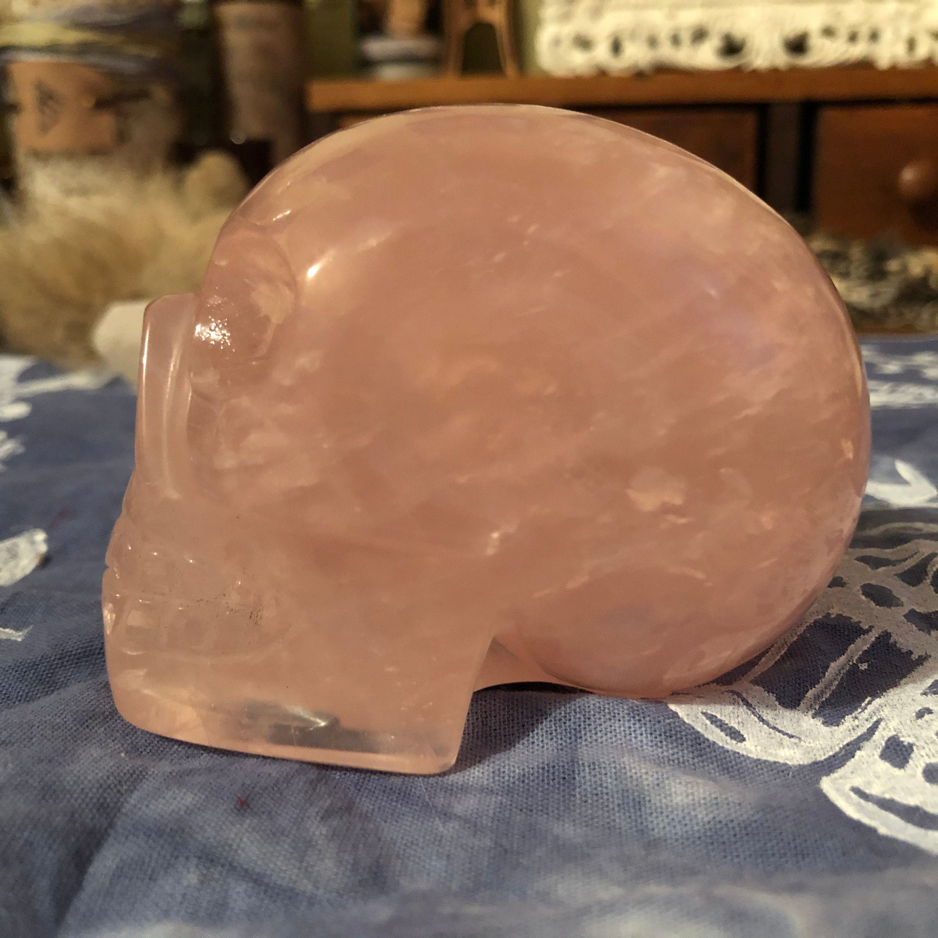 Brazilian Rose Quartz Skull