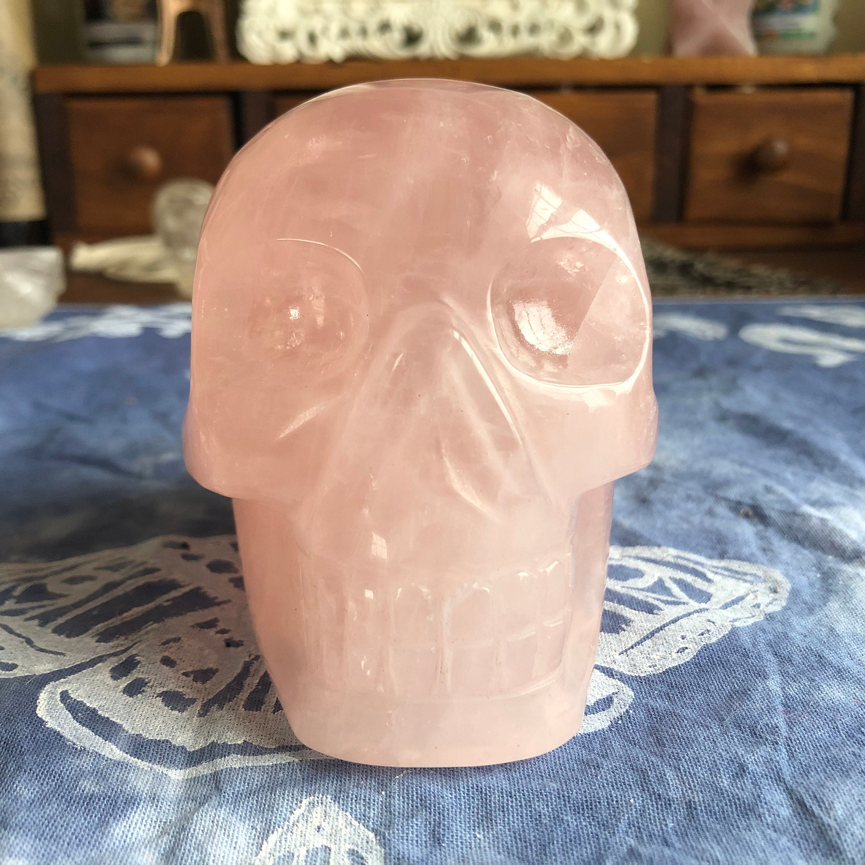 Brazilian Rose Quartz Skull