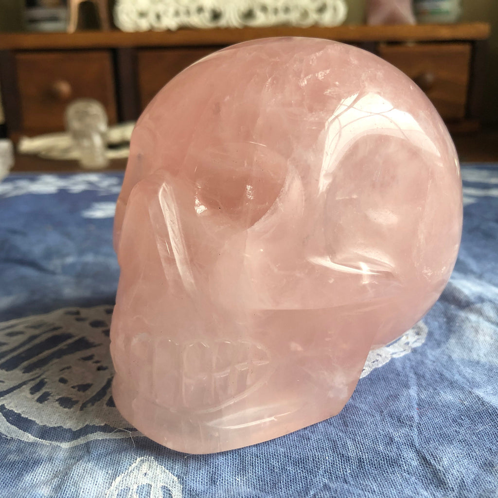 Brazilian Rose Quartz Skull
