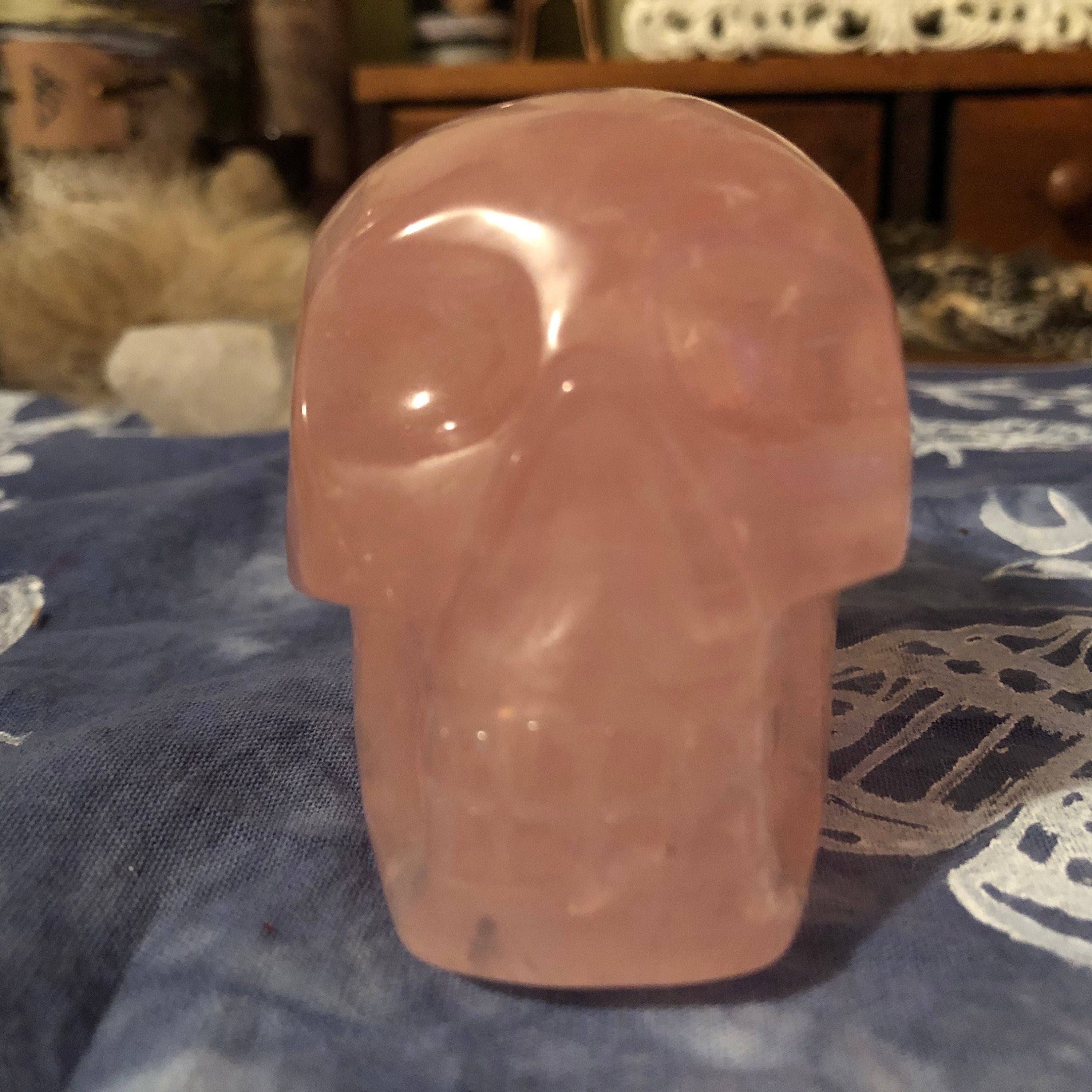 Brazilian Rose Quartz Skull