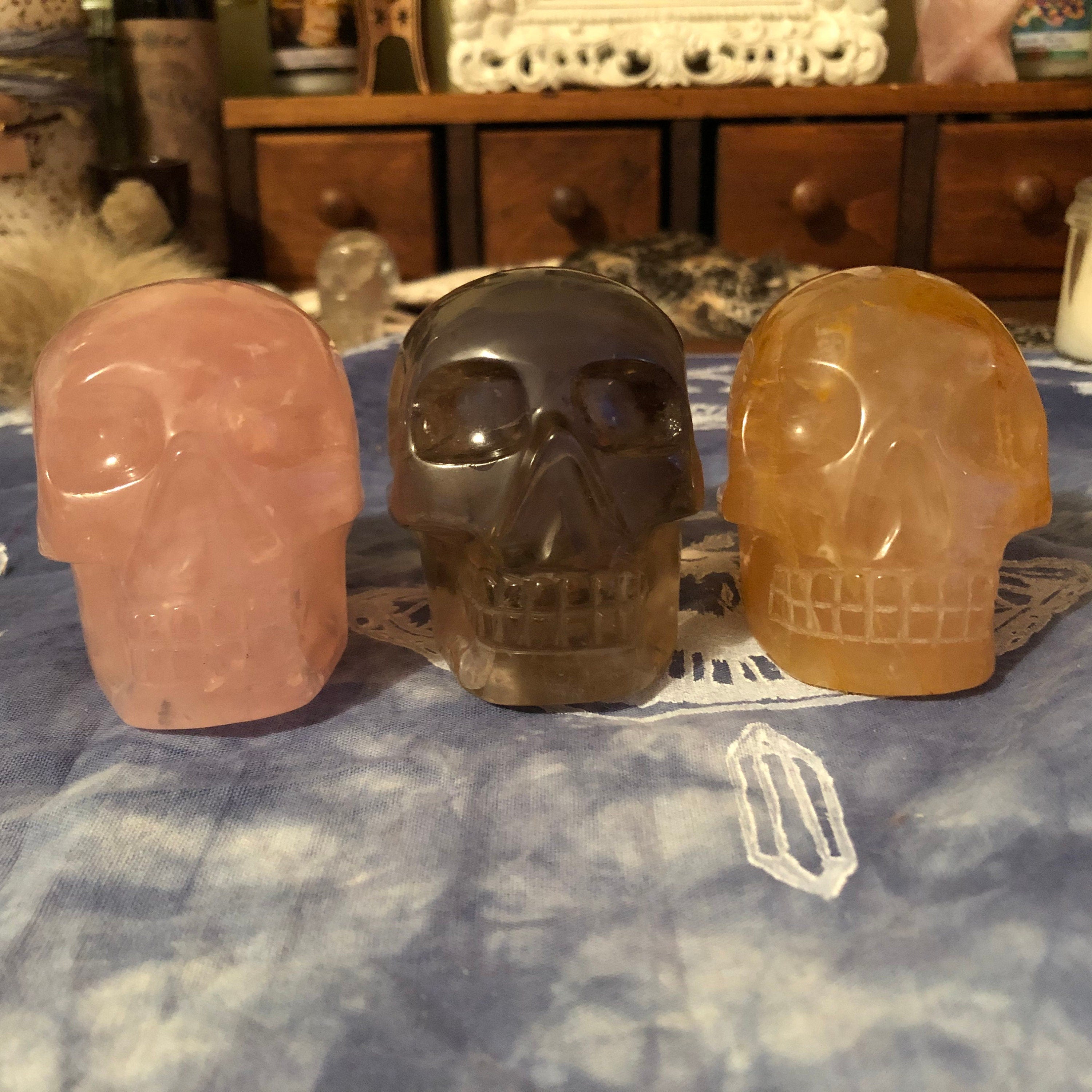 Brazilian Rose Quartz Skull