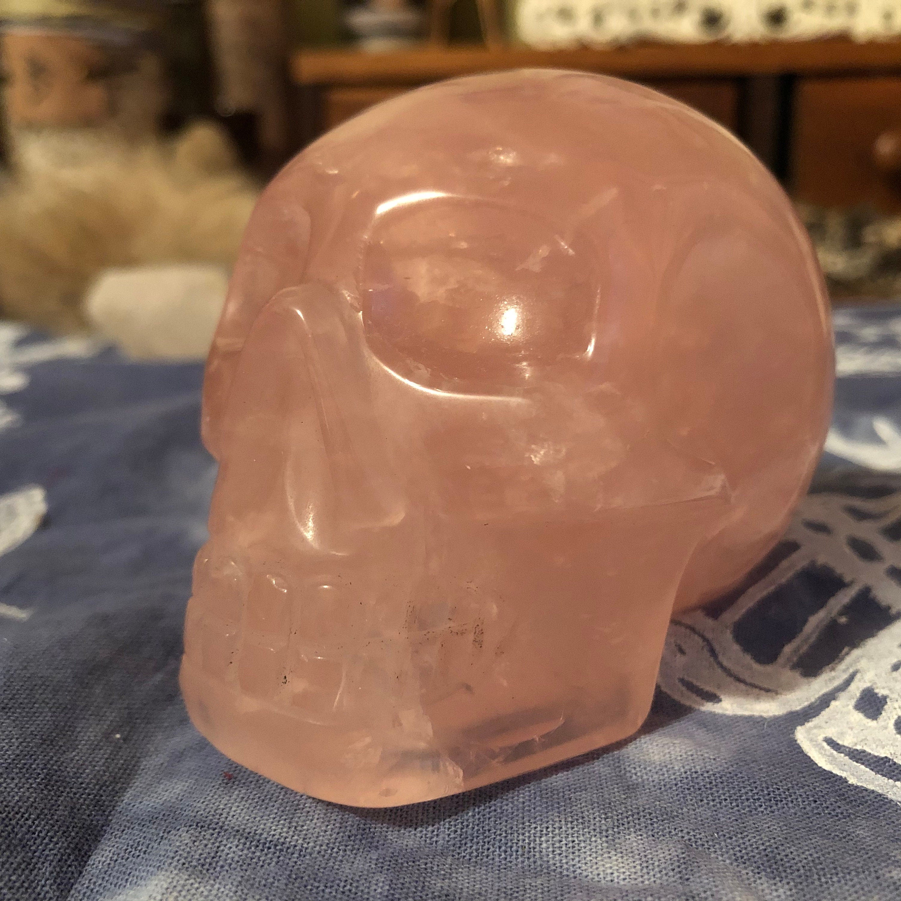Brazilian Rose Quartz Skull