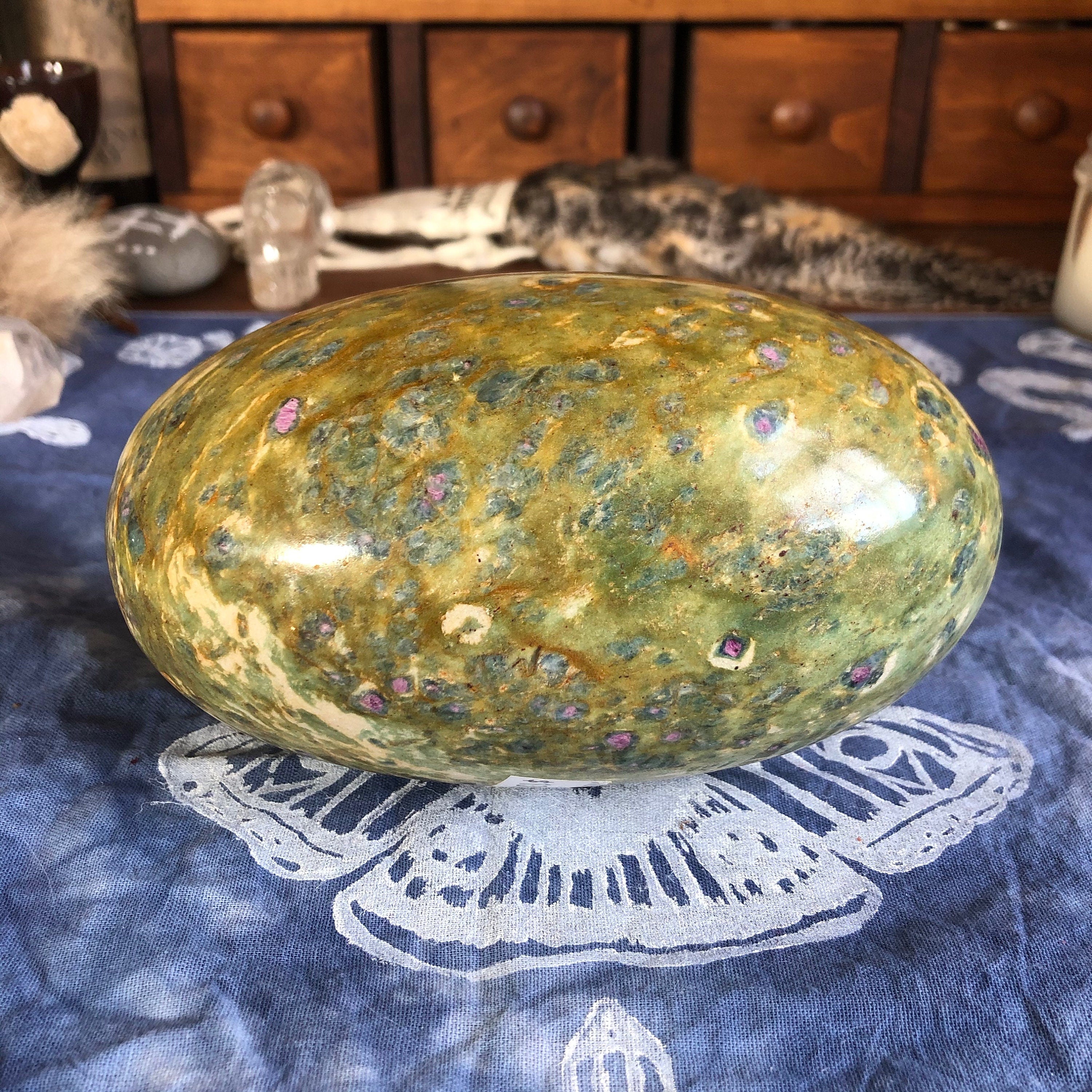 Giant Ruby in Zoiscite Lingam