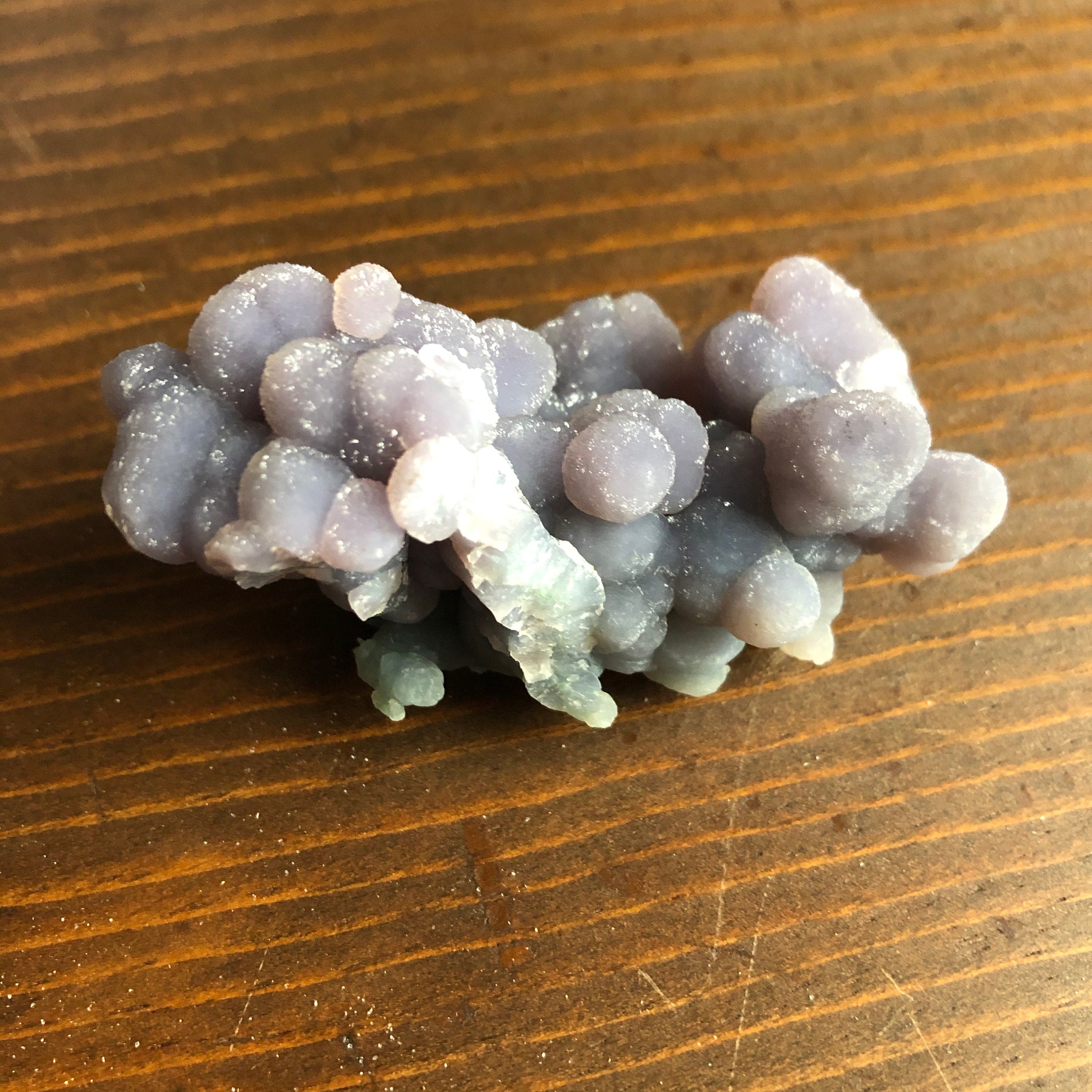 Purple & Green Grape Agate Specimen: Rare Chalcedony