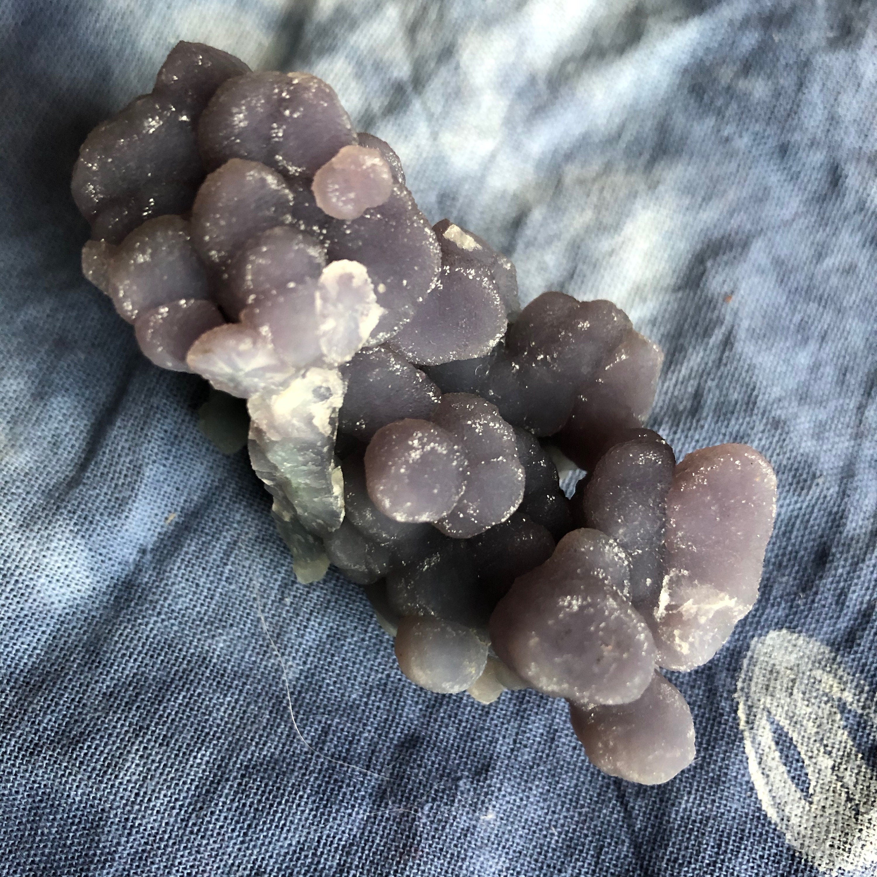 Purple & Green Grape Agate Specimen: Rare Chalcedony