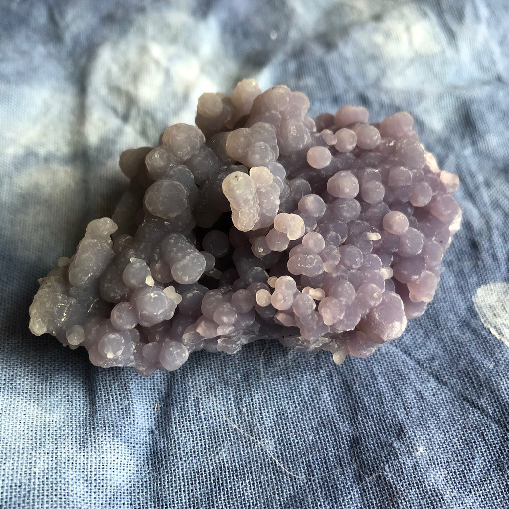Purple & Green Grape Agate Specimen: Rare Chalcedony