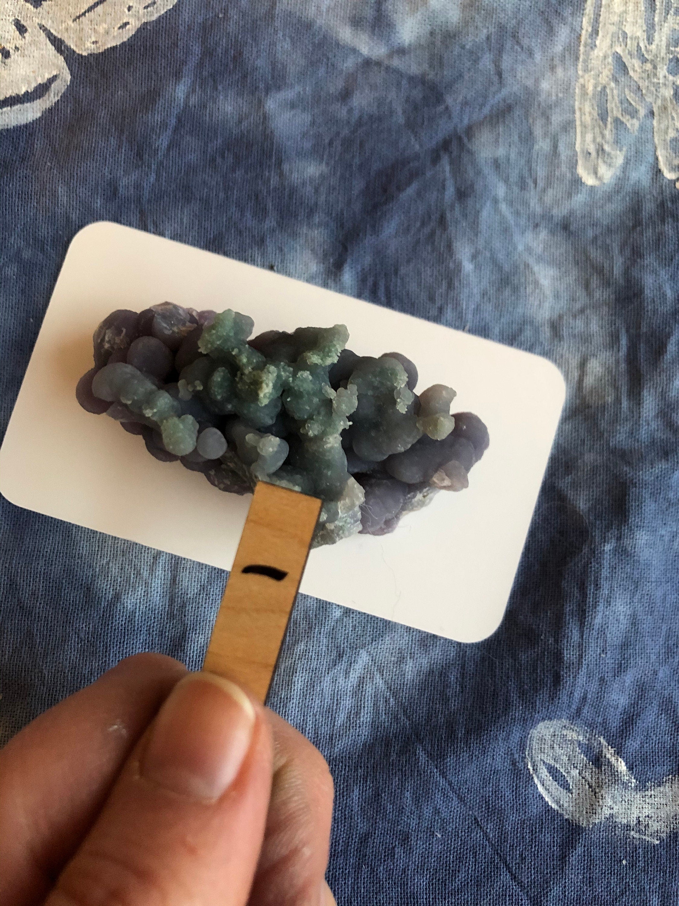 Purple & Green Grape Agate Specimen: Rare Chalcedony