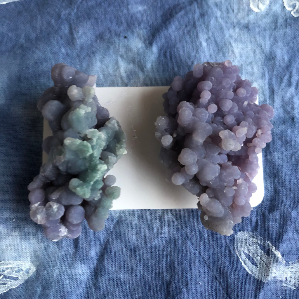 Purple & Green Grape Agate Specimen: Rare Chalcedony