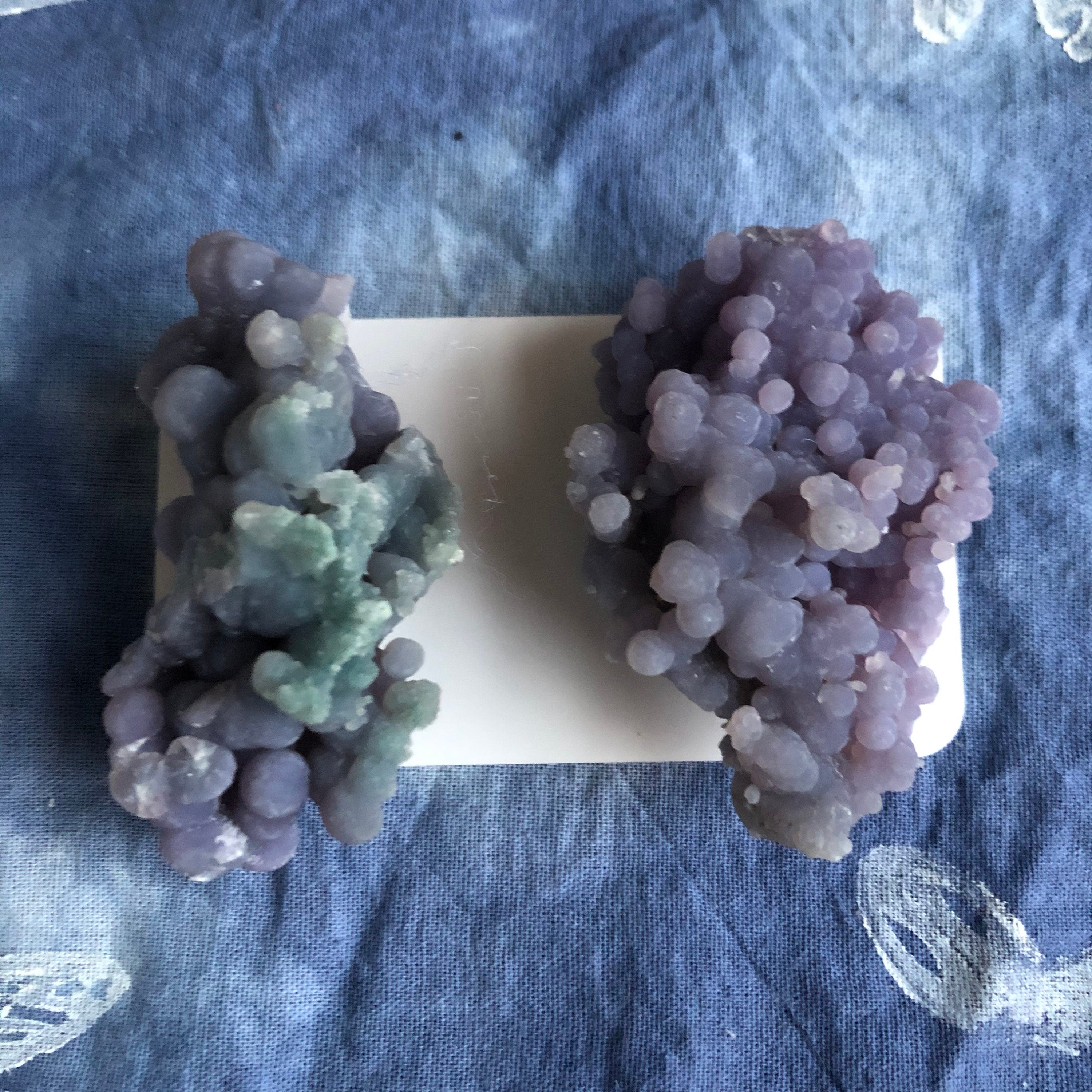 Purple & Green Grape Agate Specimen: Rare Chalcedony
