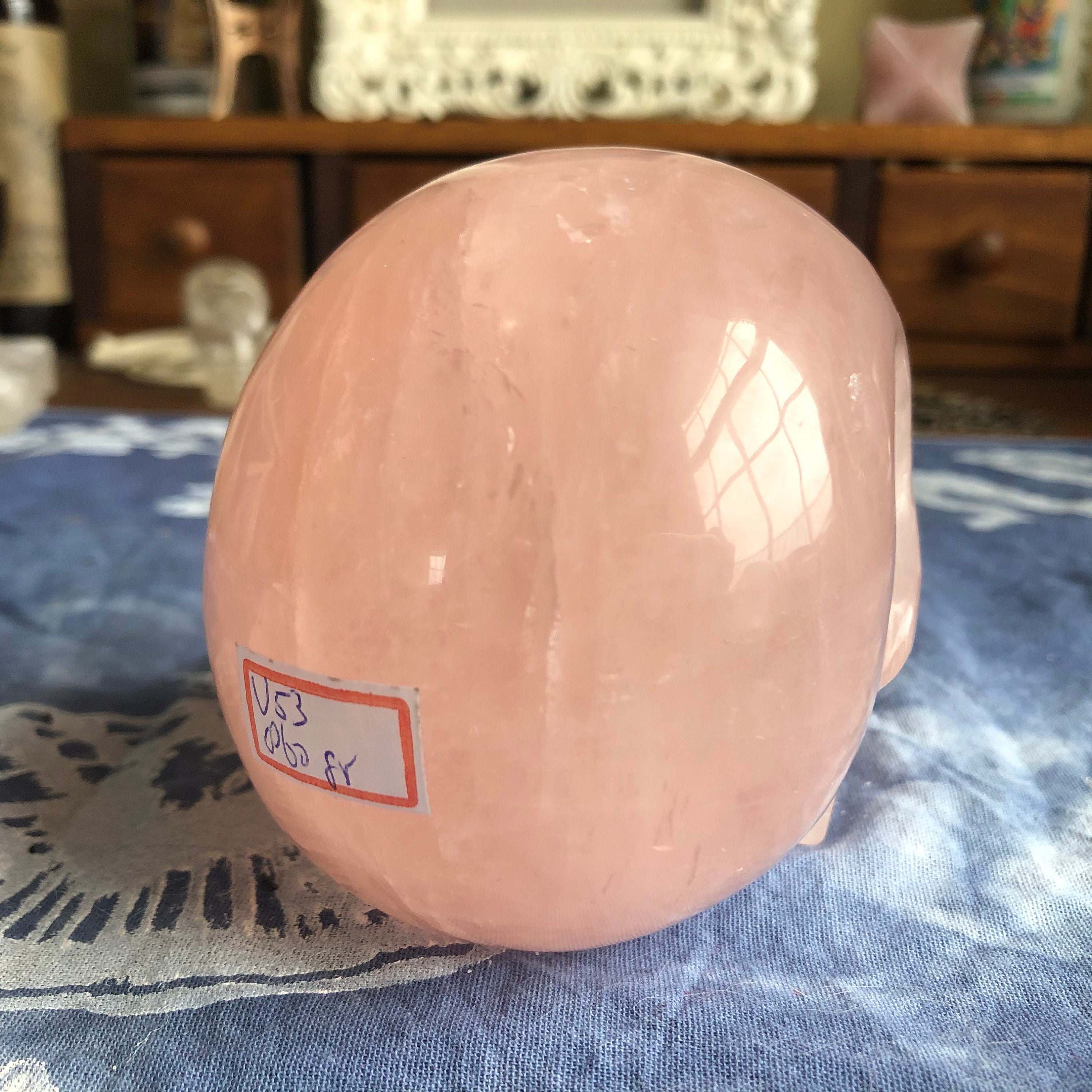 Brazilian Rose Quartz Skull