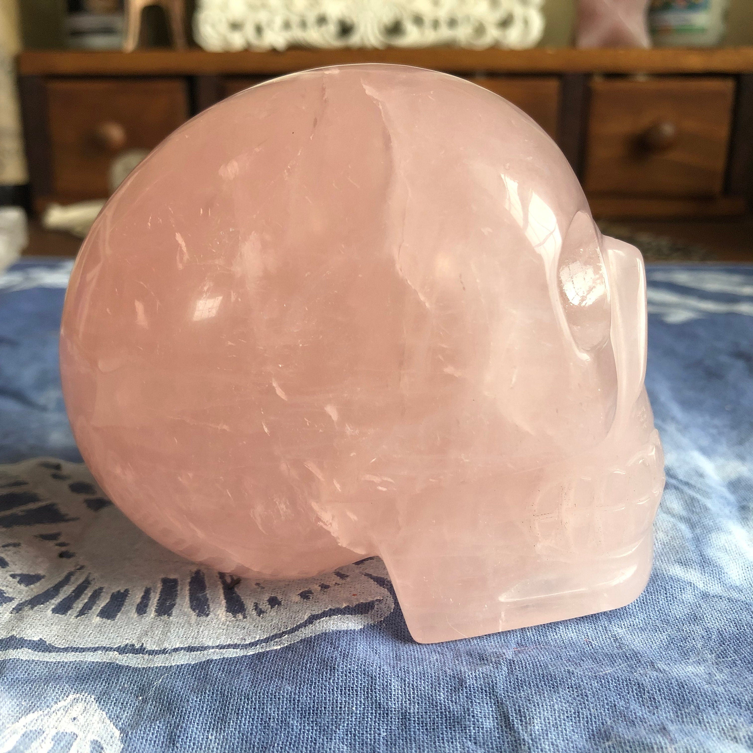 Brazilian Rose Quartz Skull