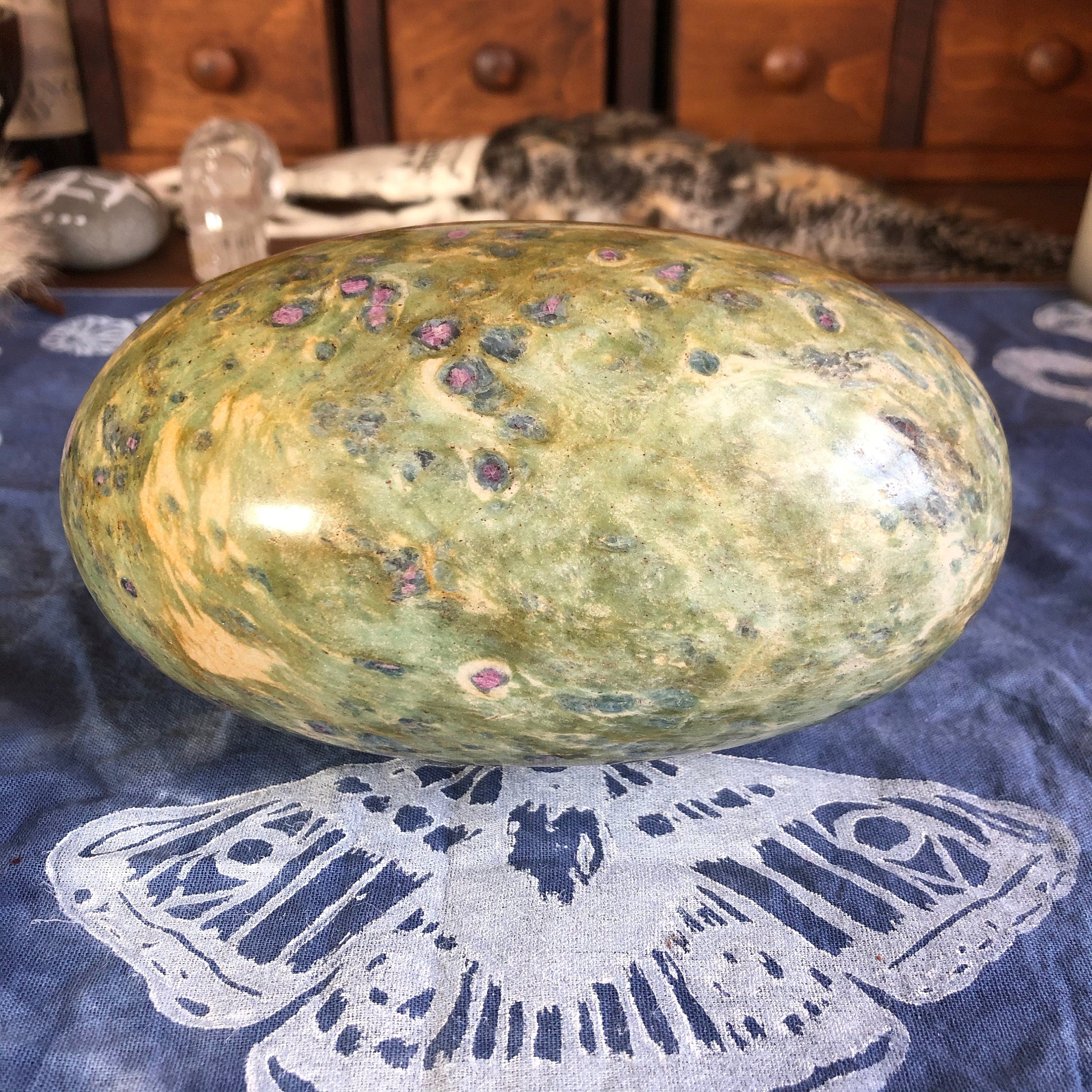 Giant Ruby in Zoiscite Lingam