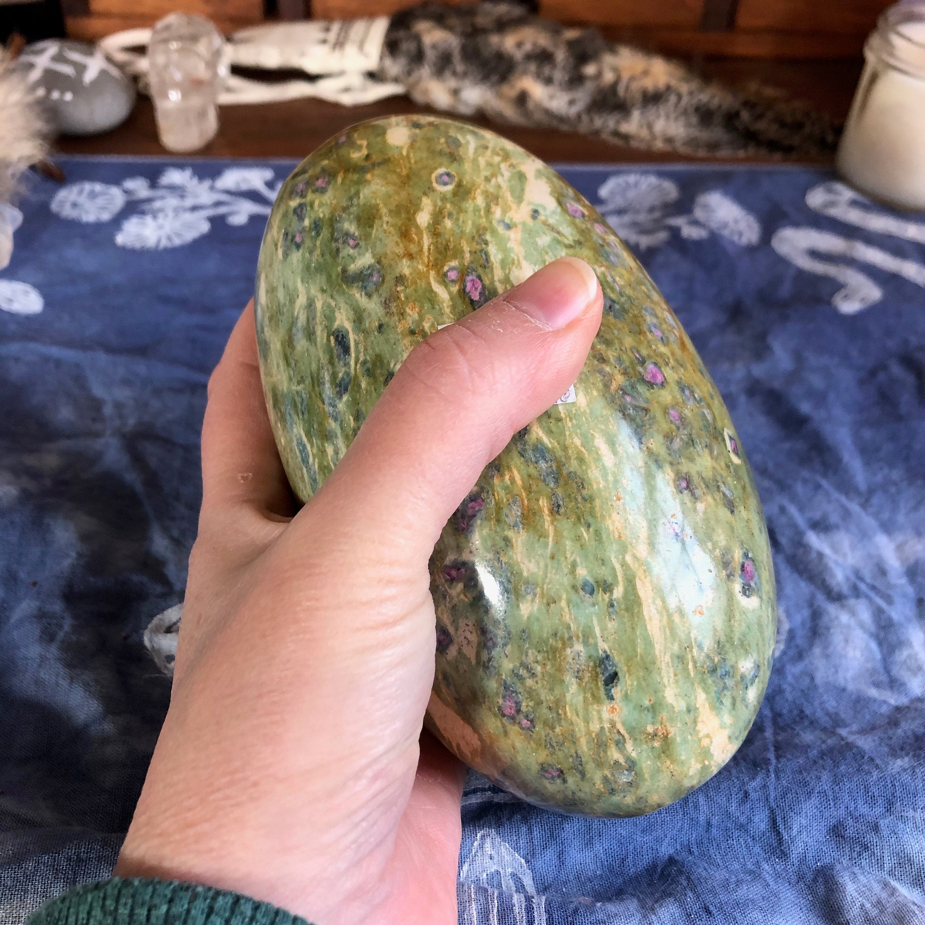 Giant Ruby in Zoiscite Lingam