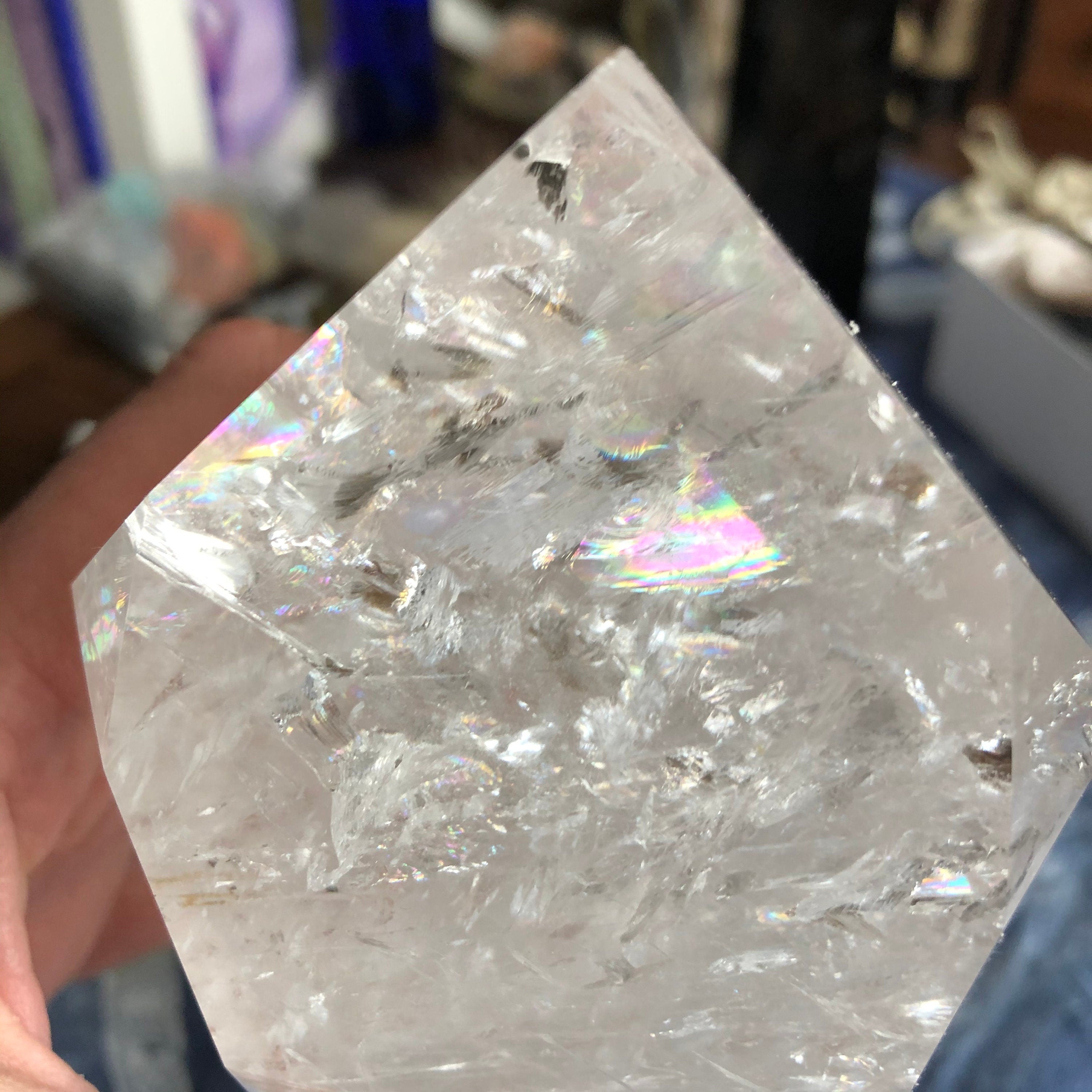 Crackly Quartz Dow Channeling Generator With Rainbows