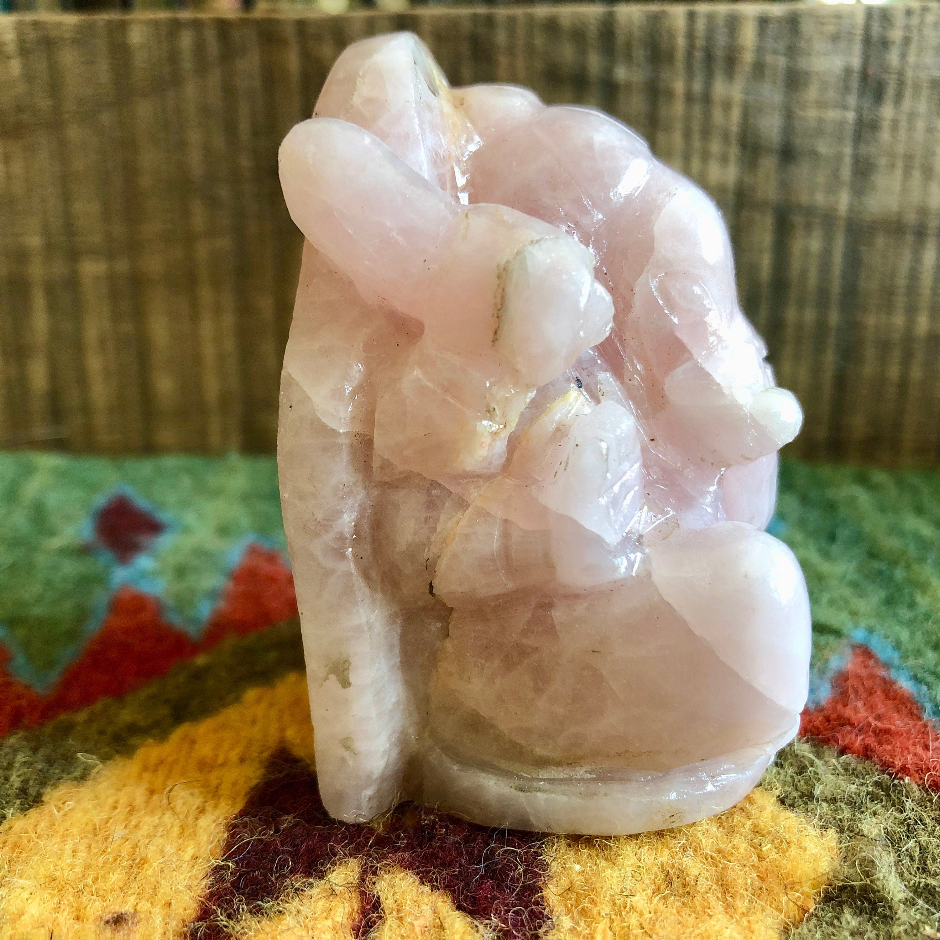 Small Rose Quartz Ganesh #2