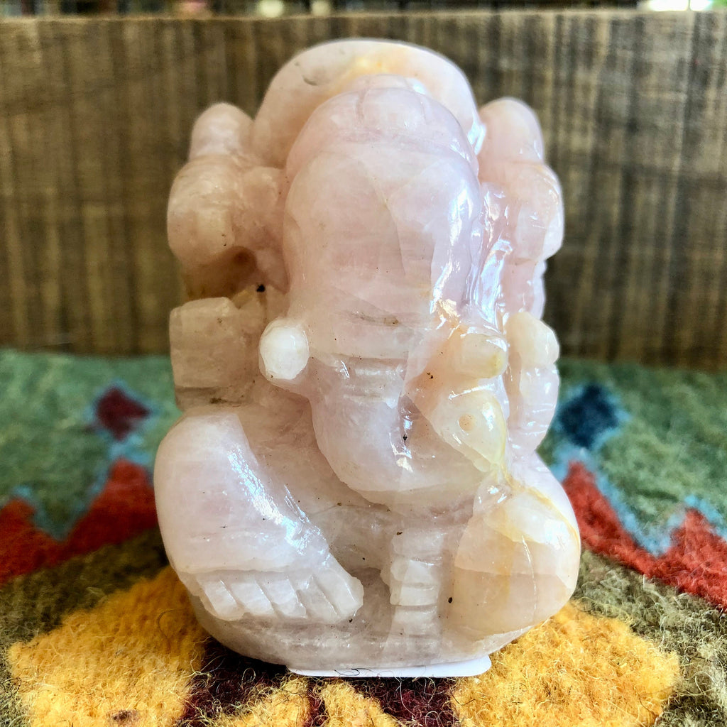 Small Rose Quartz Ganesh #2