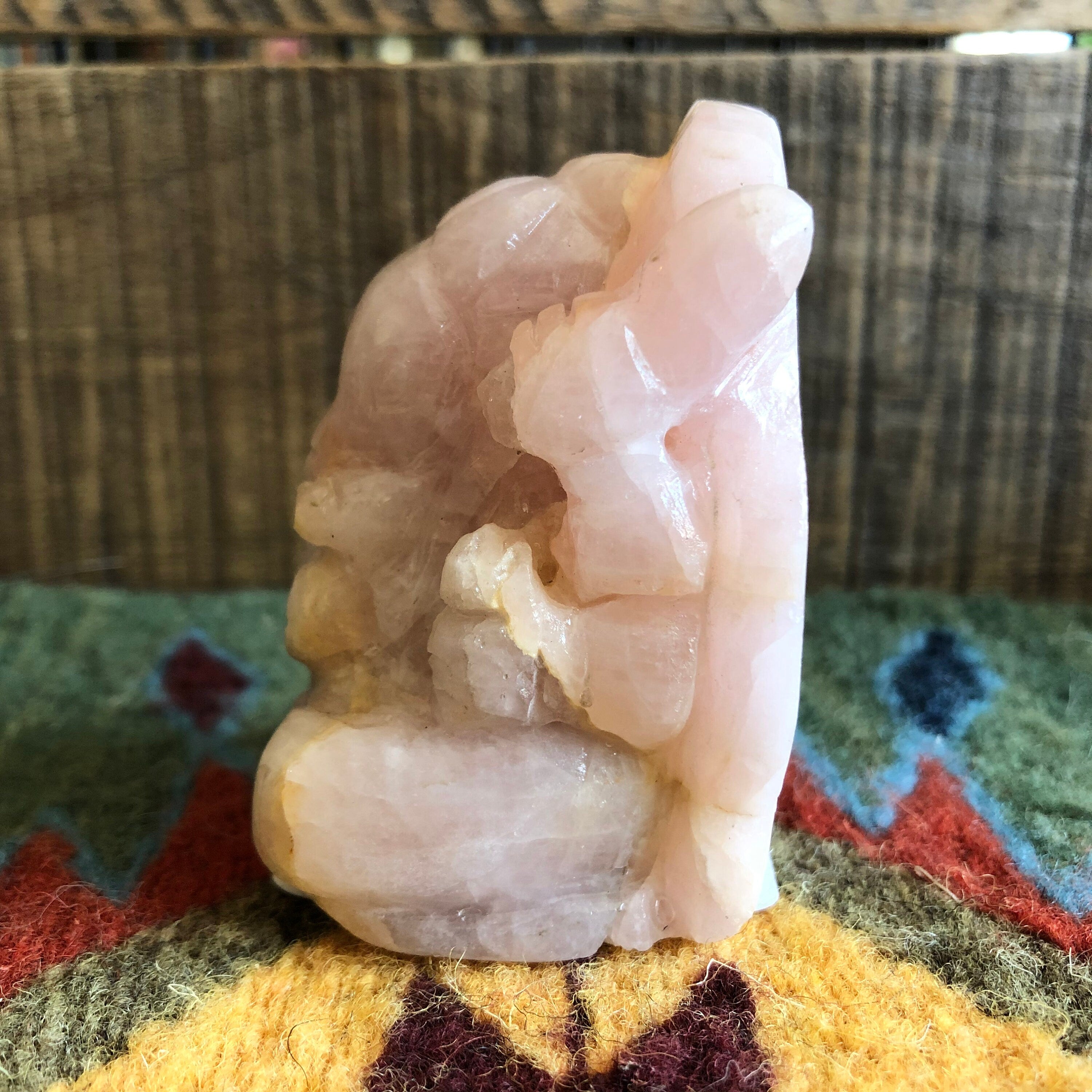 Small Rose Quartz Ganesh #2