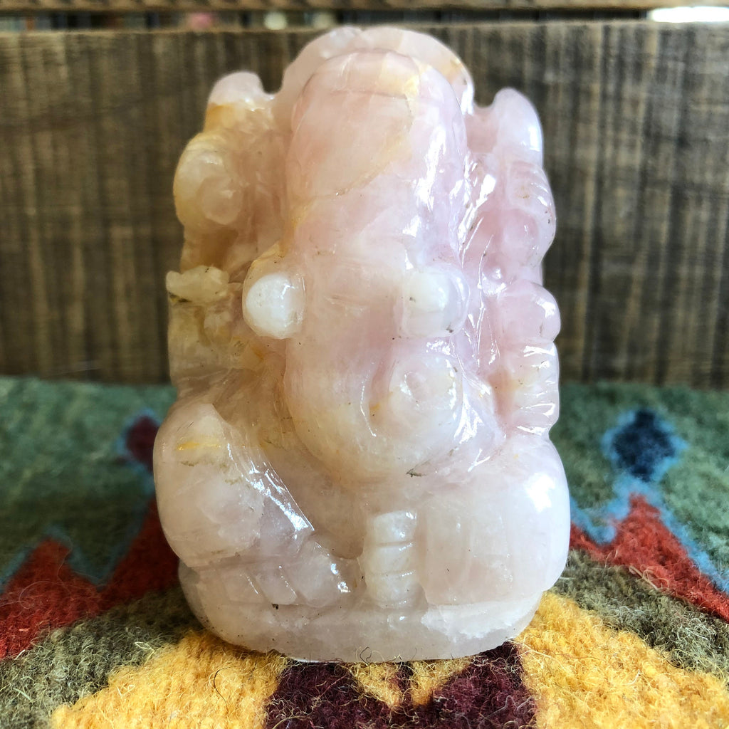 Small Rose Quartz Ganesh #3
