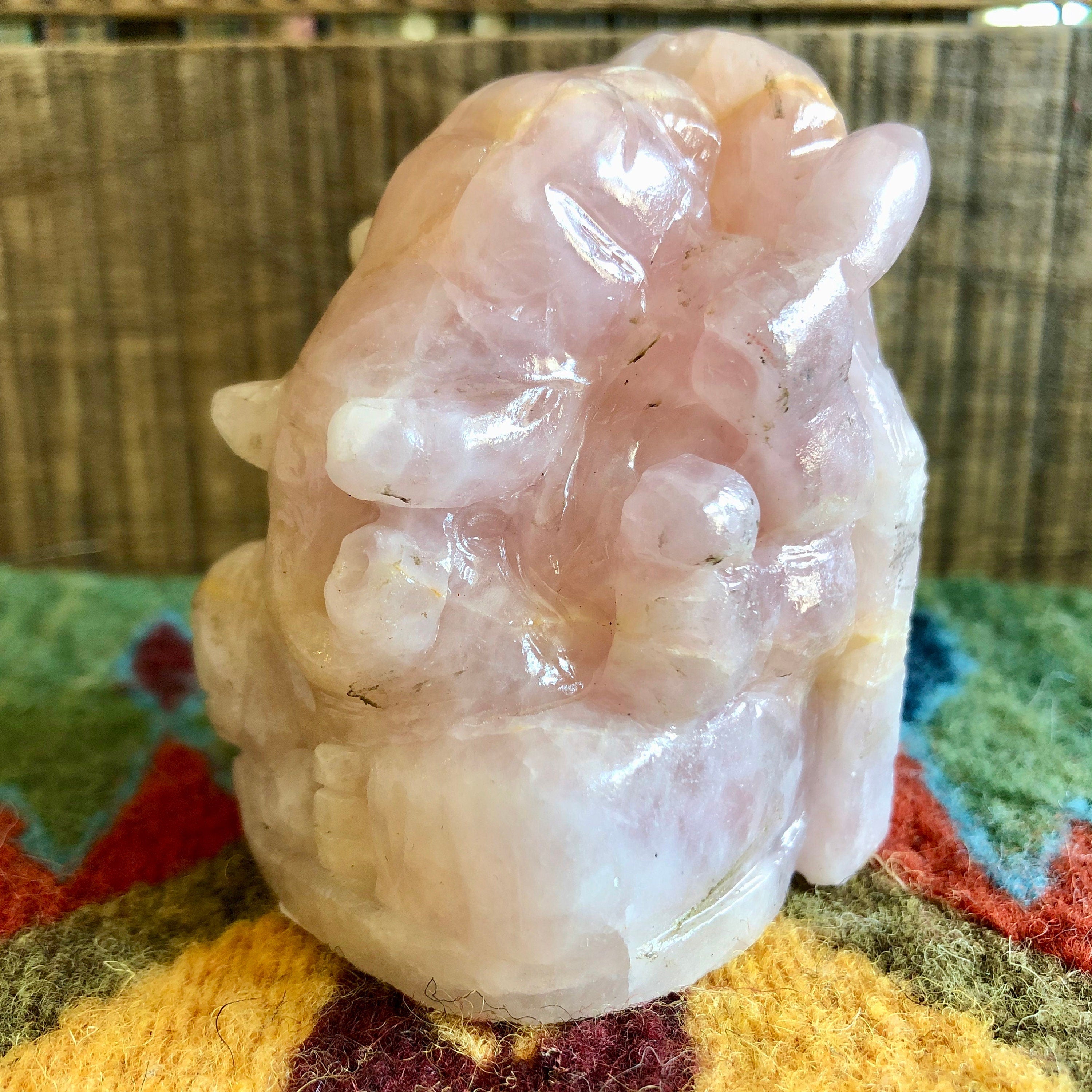Small Rose Quartz Ganesh #3