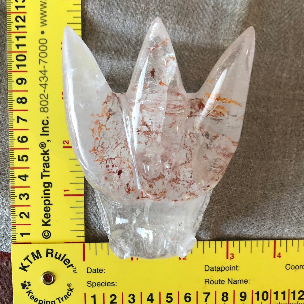 Quartz with Hematite Dragon Carving/Skull