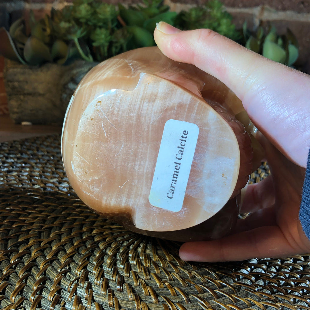 Huge Caramel Calcite Skull
