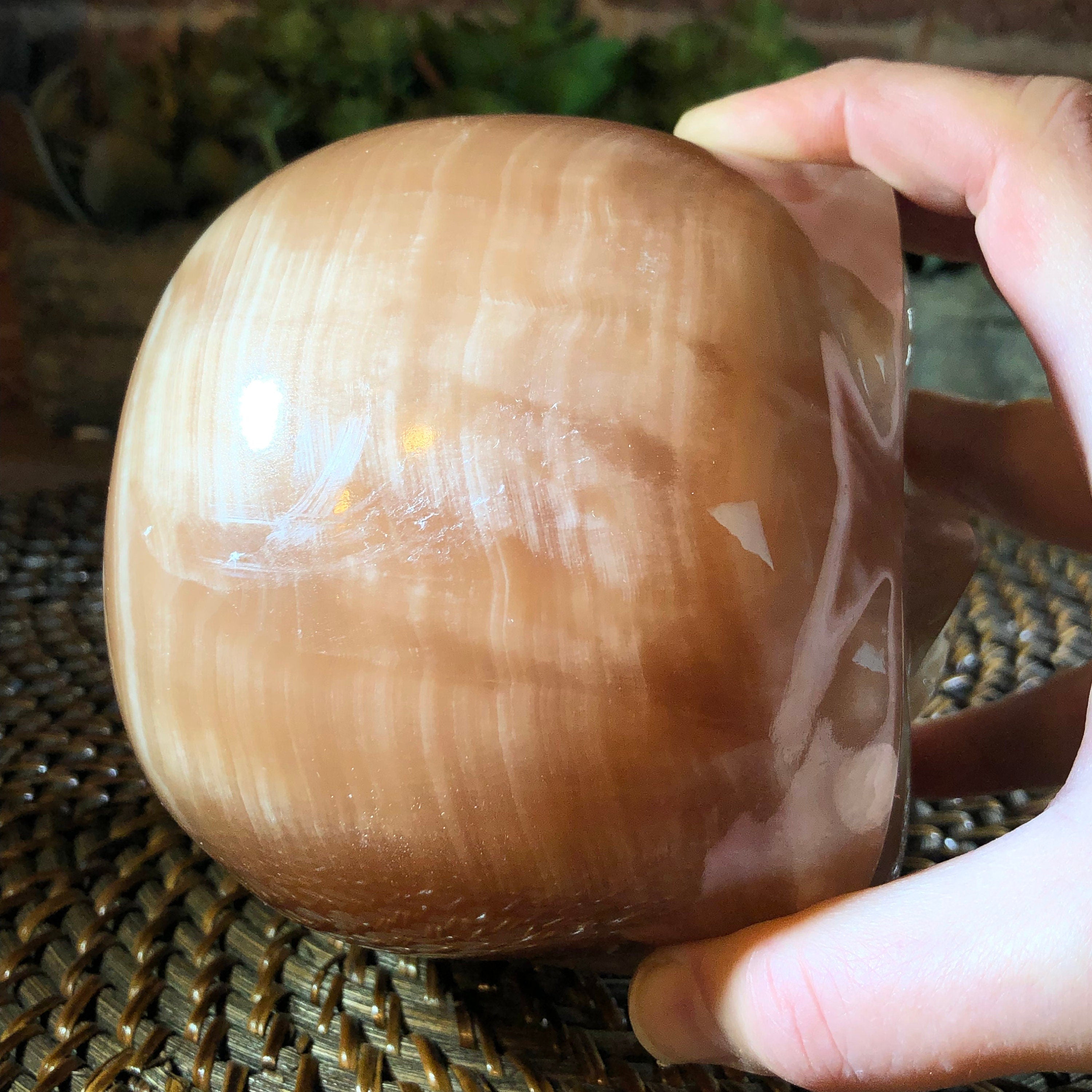 Huge Caramel Calcite Skull