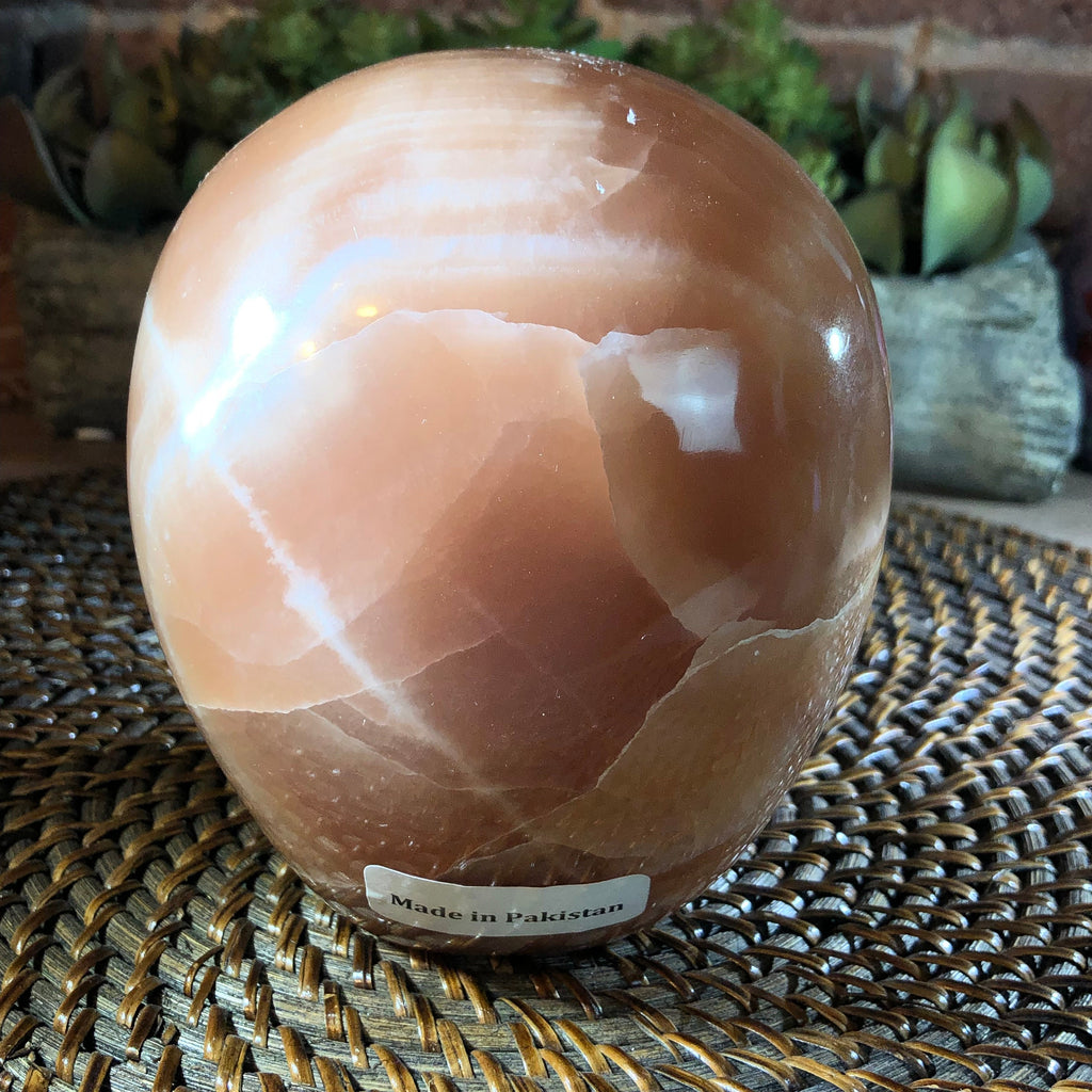 Huge Caramel Calcite Skull