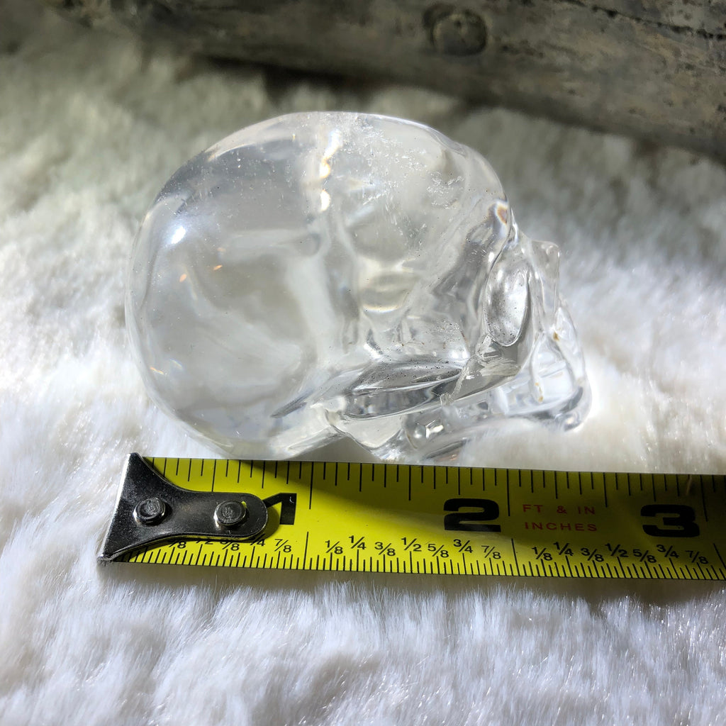 Carved Clear Quartz Skull - Brazilian Crystal Figurine