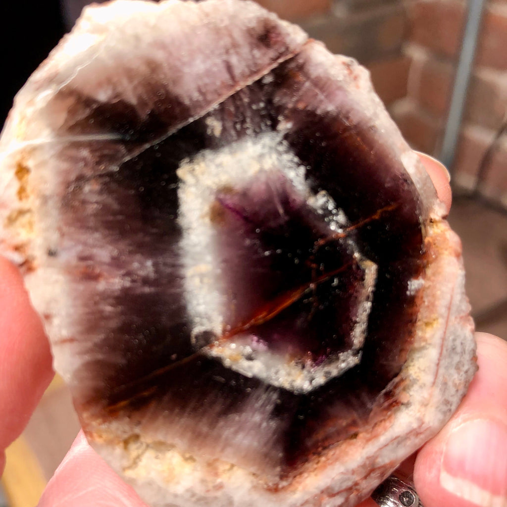 Trapiche Amethyst, Rough Polished