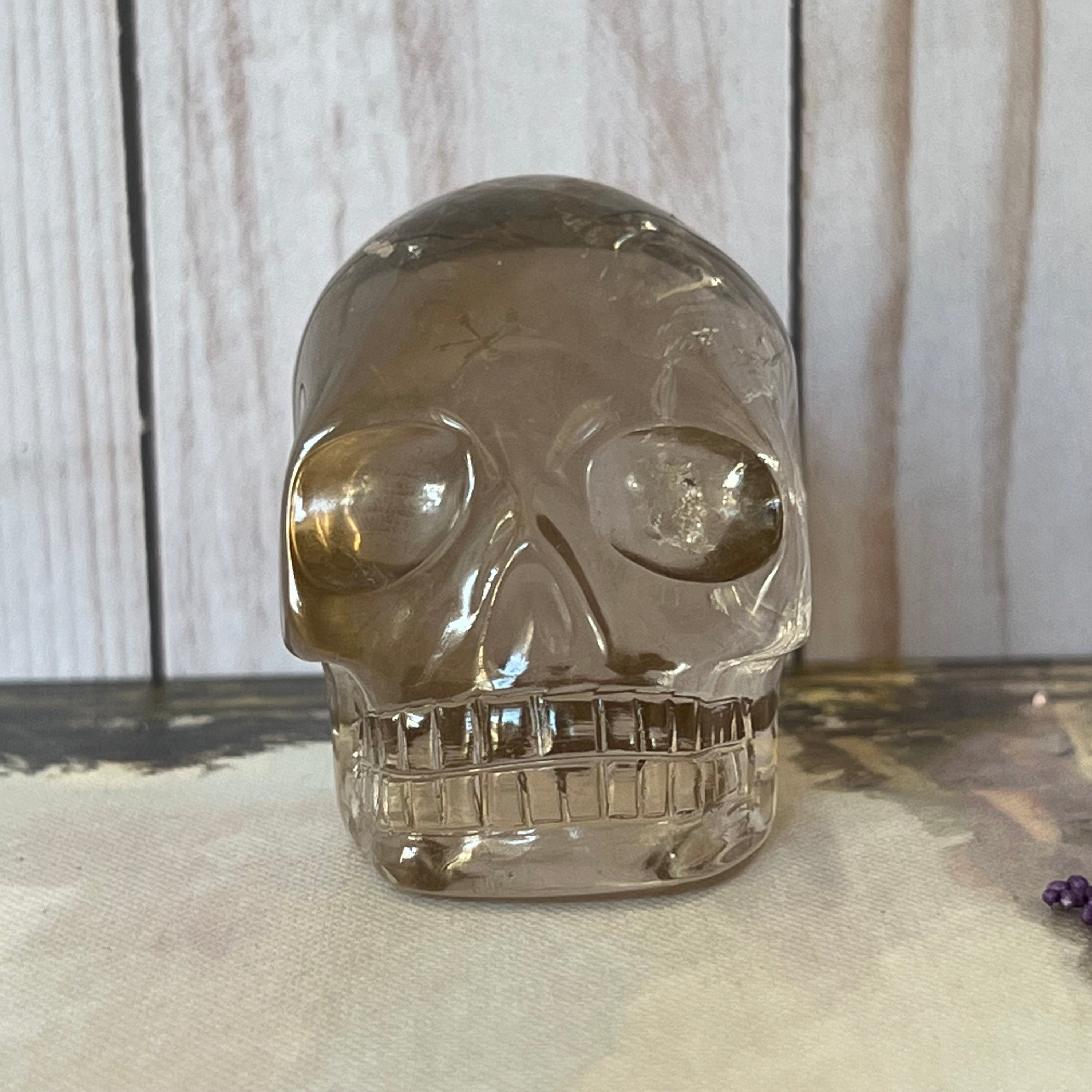 Leandro De Souza Crystal Skull: Adorable Clear Quartz, 2.5"