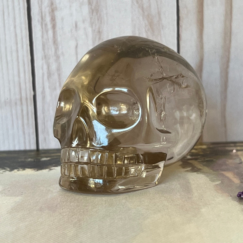 Leandro De Souza Crystal Skull: Adorable Clear Quartz, 2.5"