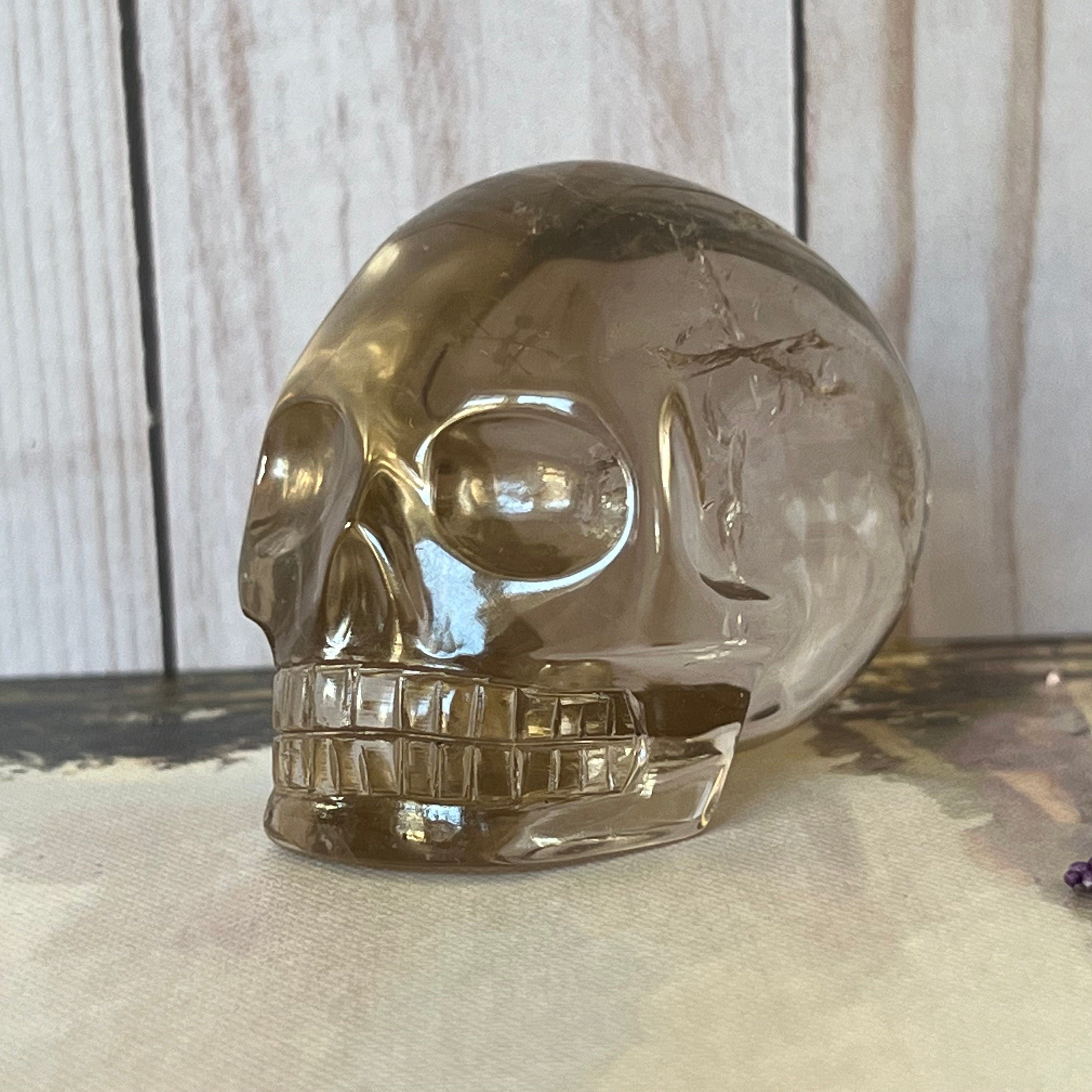 Leandro De Souza Crystal Skull: Adorable Clear Quartz, 2.5"