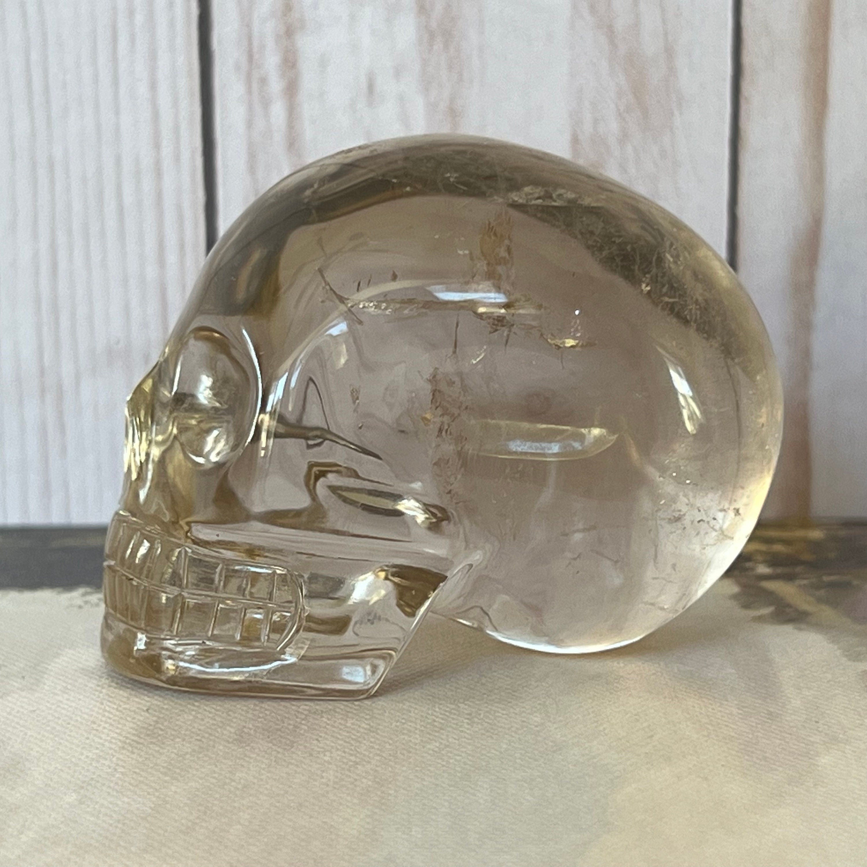 Leandro De Souza Crystal Skull: Adorable Clear Quartz, 2.5"