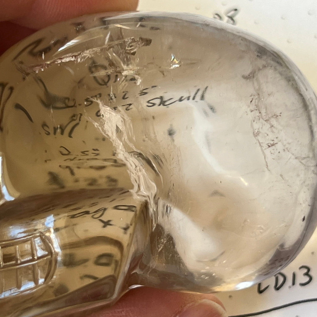 Leandro De Souza Crystal Skull: Adorable Clear Quartz, 2.5"