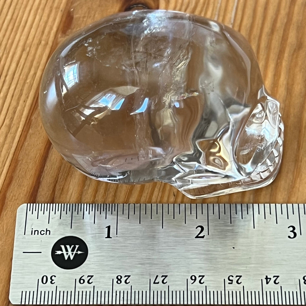 Leandro De Souza Crystal Skull: Adorable Clear Quartz, 2.5"