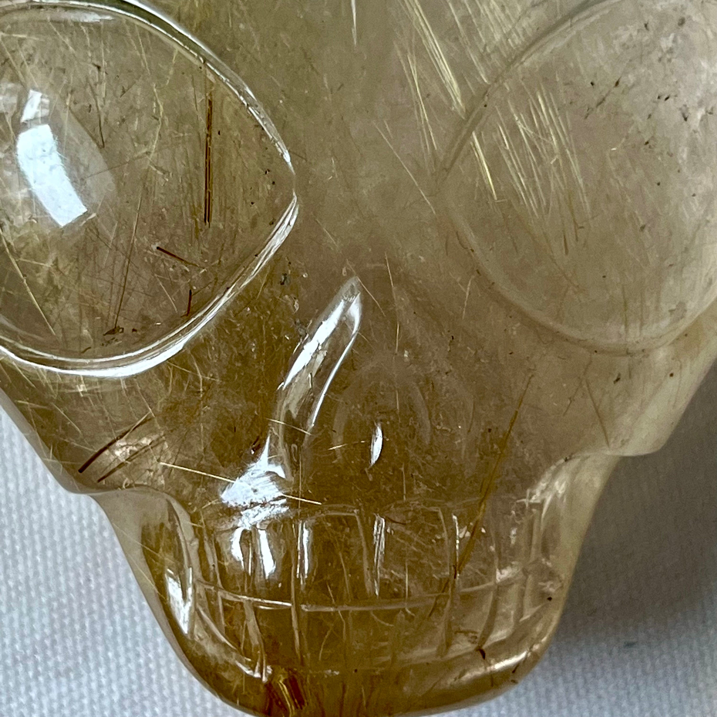 Citrine Golden Rutile Crystal Skull: Leandro De Souza Star Child