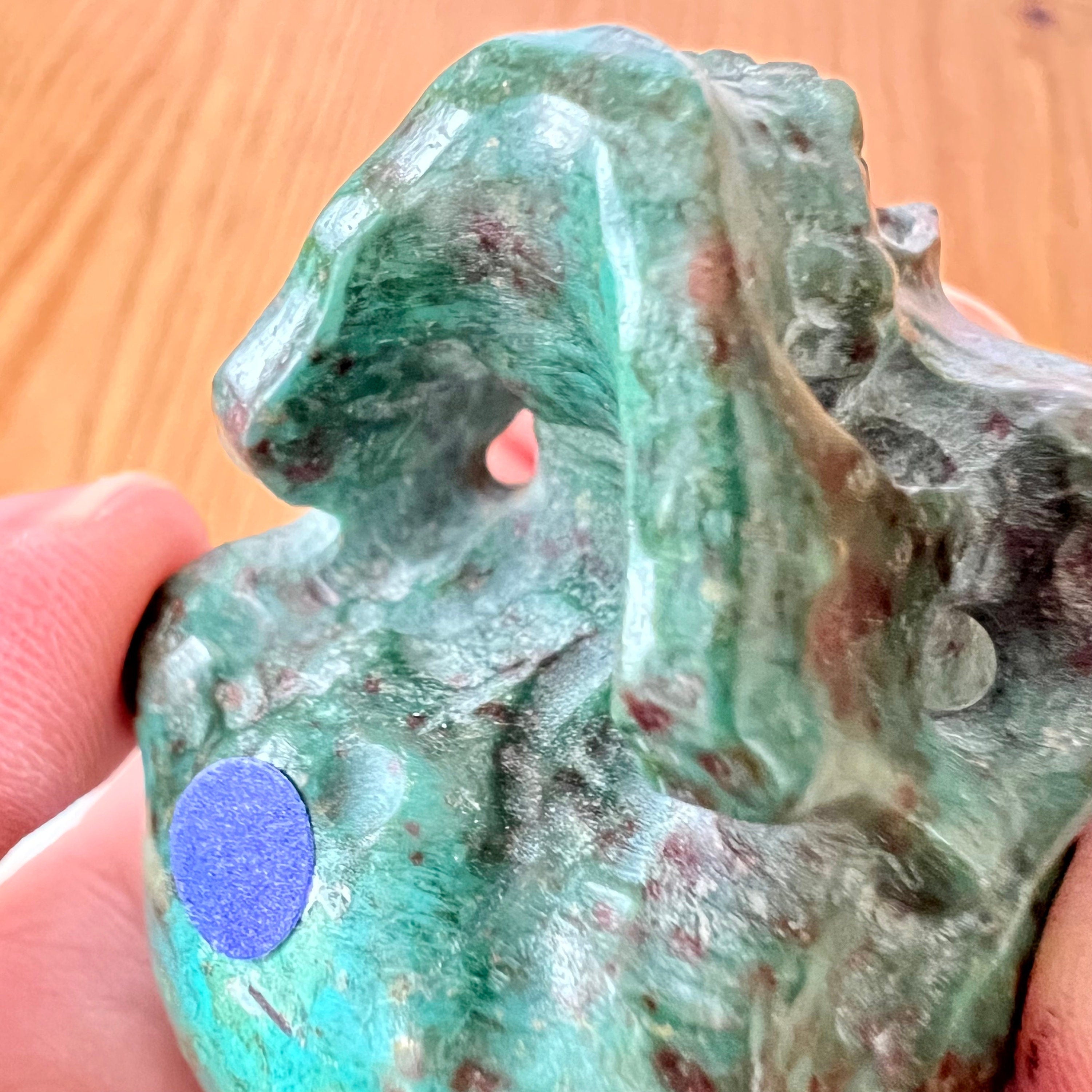 Handsome Chrysocolla Skull from Artifactual