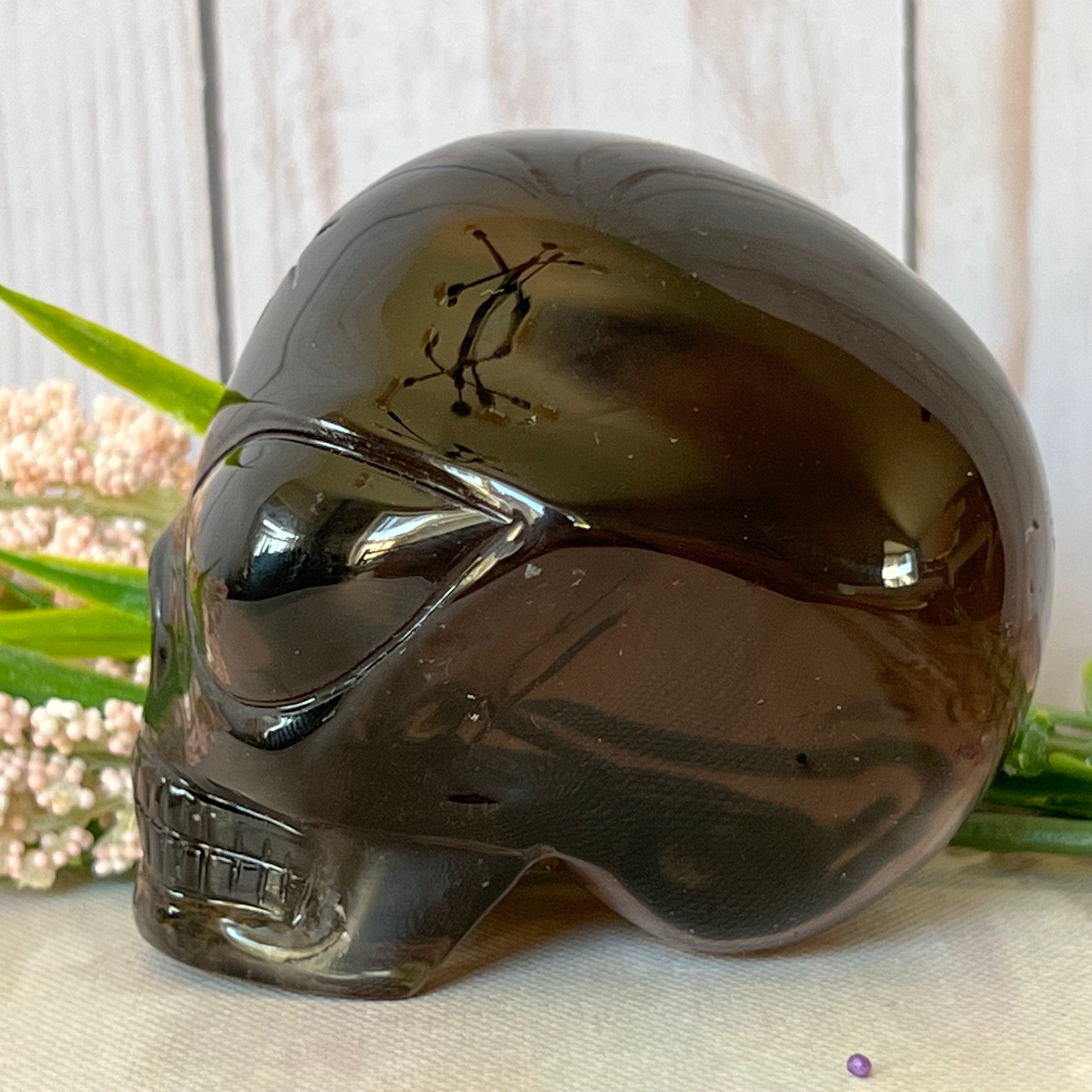 Dark Citrine Crystal Skull: Leandro De Souza Star Child