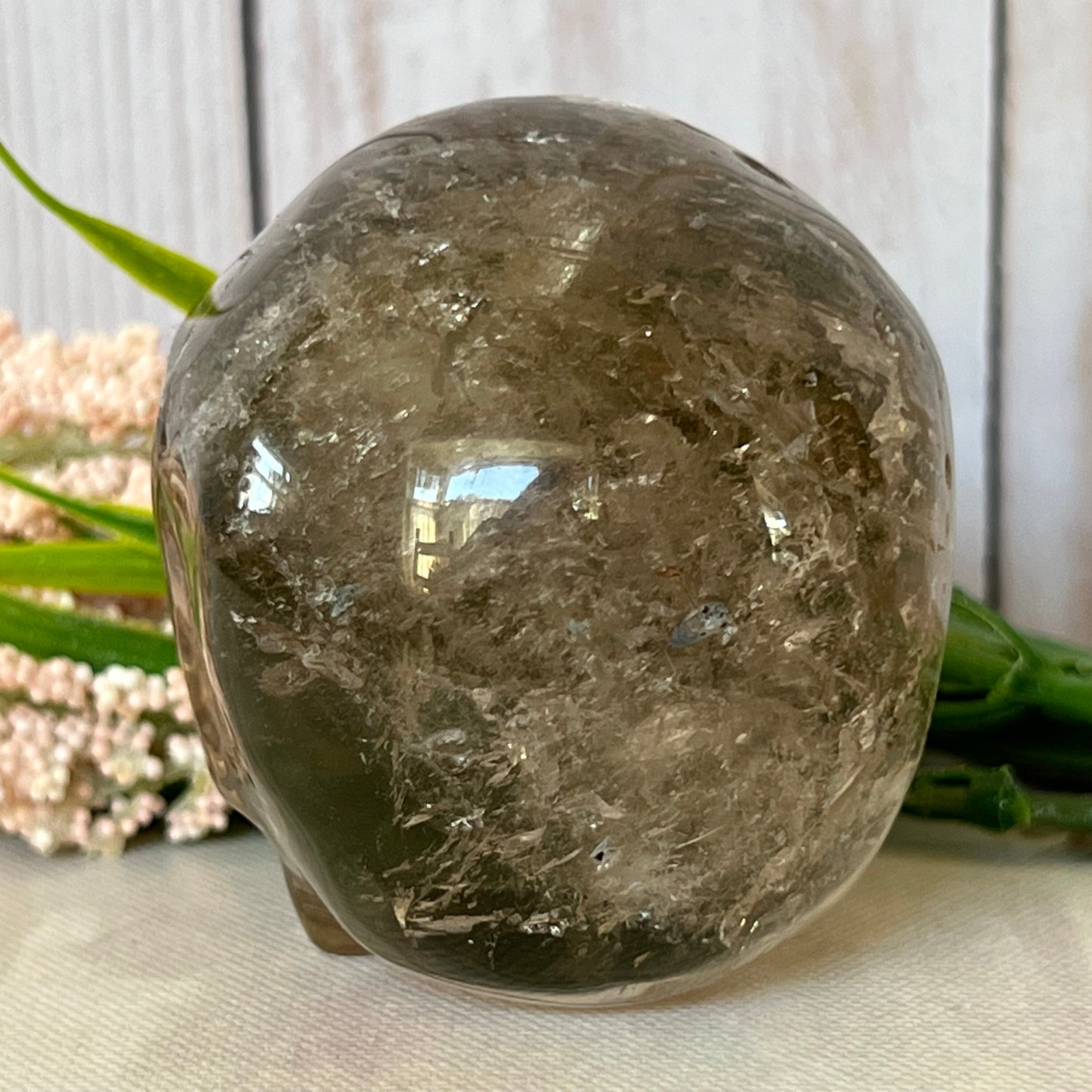 Adorable Citrine Leandro De Souza Star Child Crystal Skull With Rainbows
