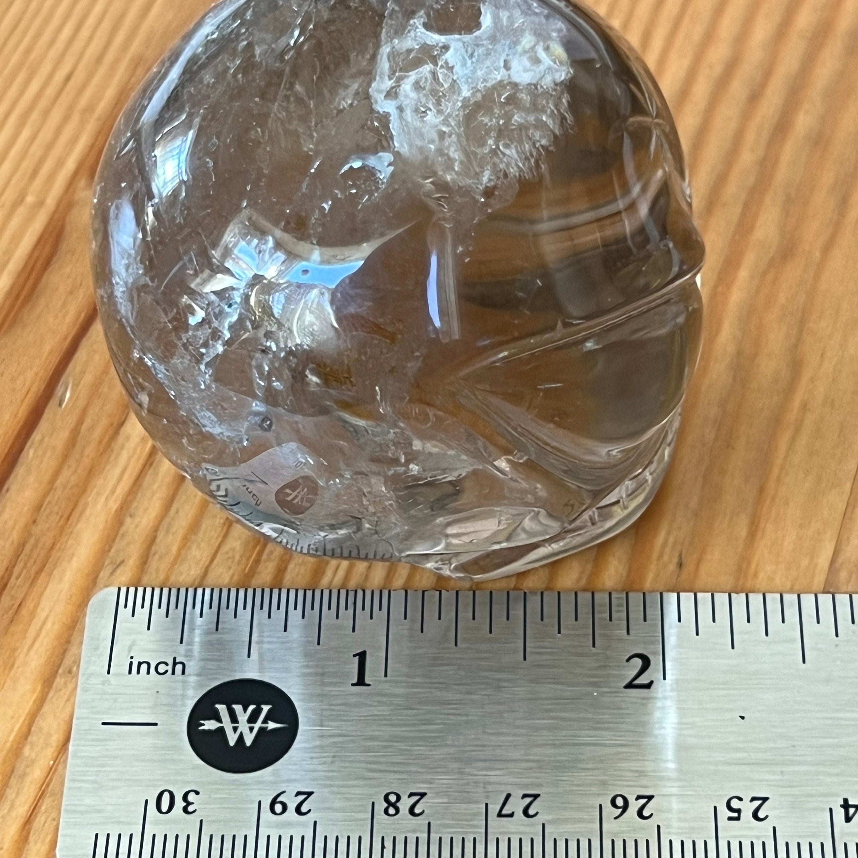 Adorable Citrine Leandro De Souza Star Child Crystal Skull With Rainbows