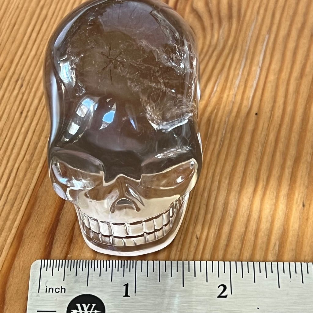 Leandro De Souza Crystal Skull: Adorable Clear Quartz, 2.5"