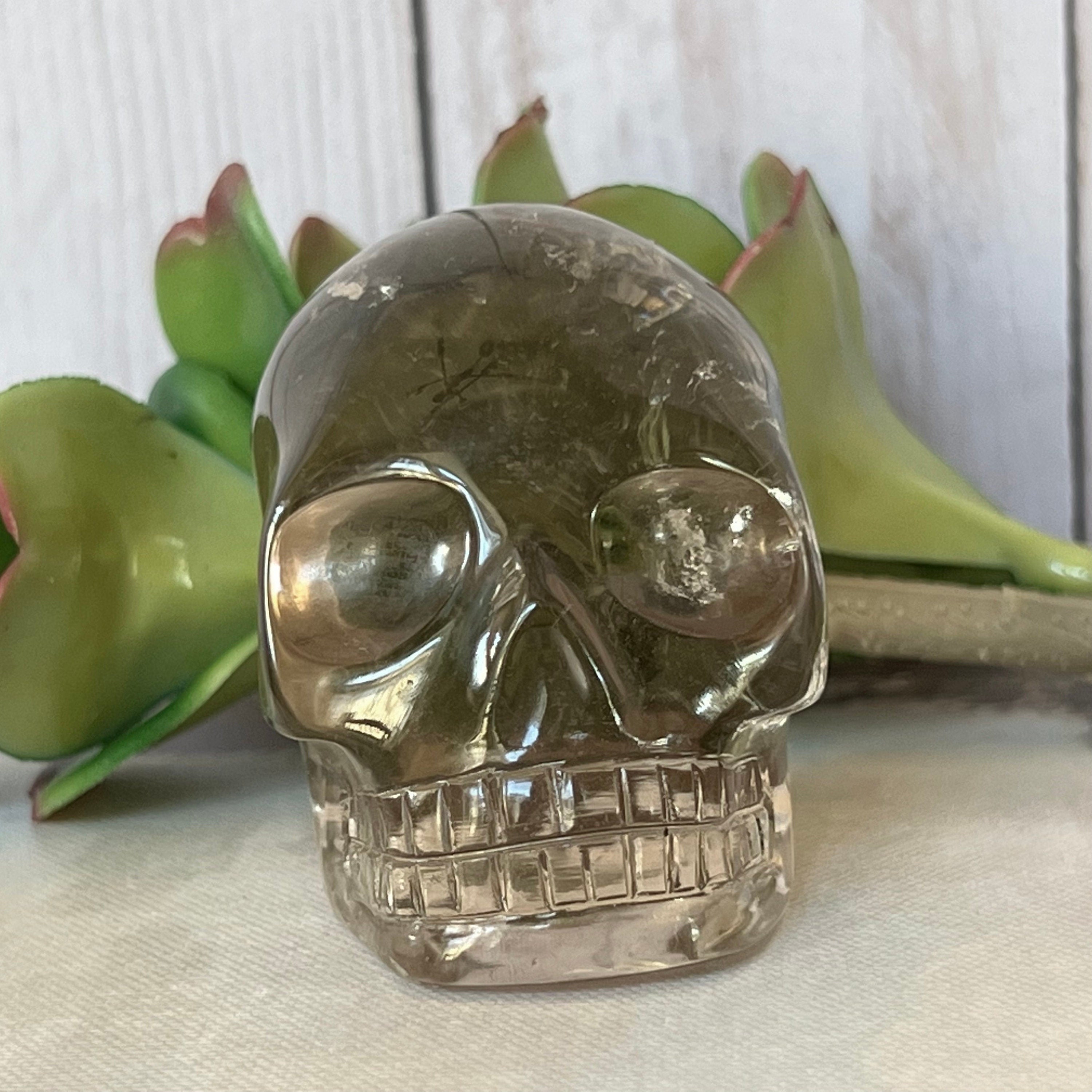 Leandro De Souza Crystal Skull: Adorable Clear Quartz, 2.5"