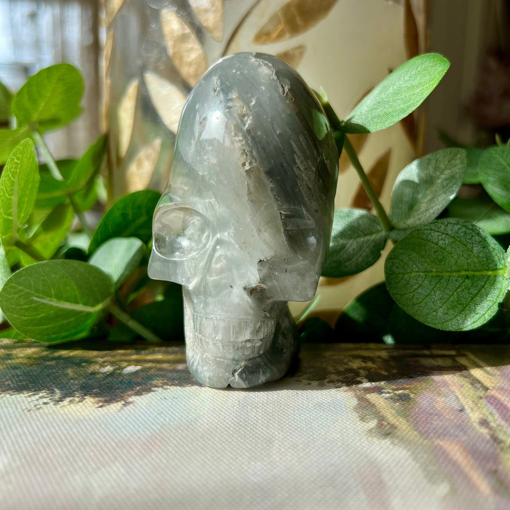 Included Quartz Crystal Skull: Gray Igor De Souza Stone